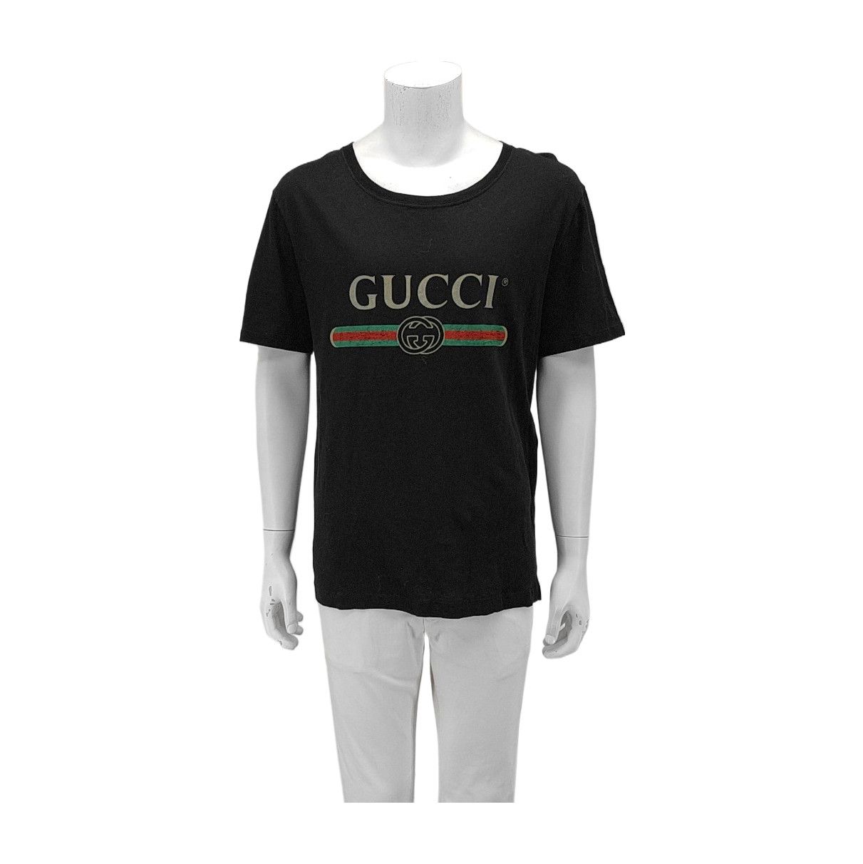 Gucci Gucci Logo Print Cotton T-Shirt Size M Size US M / EU 48-50 / 2 - 2 Thumbnail