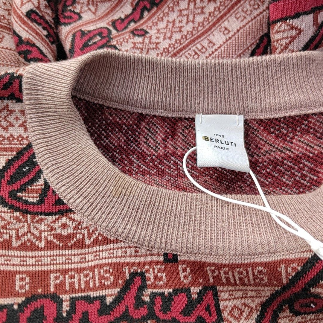 Berluti Berluti Scritto Intarsia Knit Sweater Size S Size US S / EU 44-46 / 1 - 8 Thumbnail