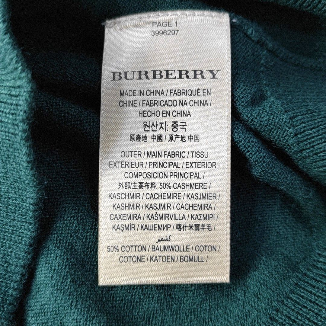 Burberry Burberry Cashmere Blend Crewneck Sweater XL Size US XL / EU 56 / 4 - 4 Thumbnail