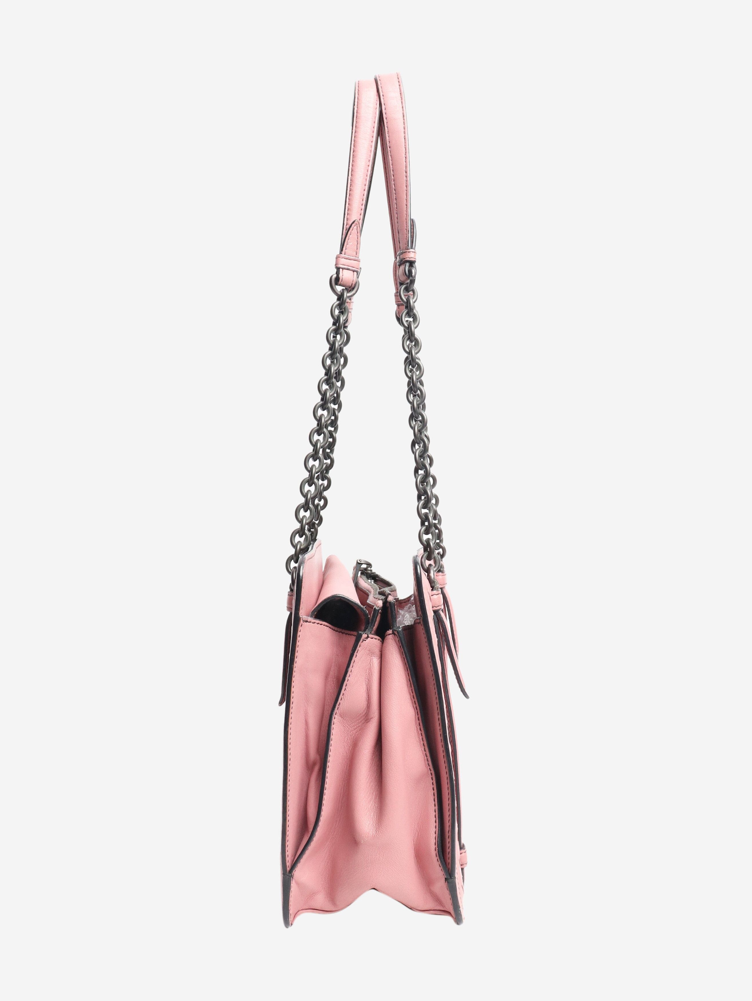 Bottega Veneta Pink Intrecciato chain shoulder bag Size ONE SIZE - 2 Thumbnail
