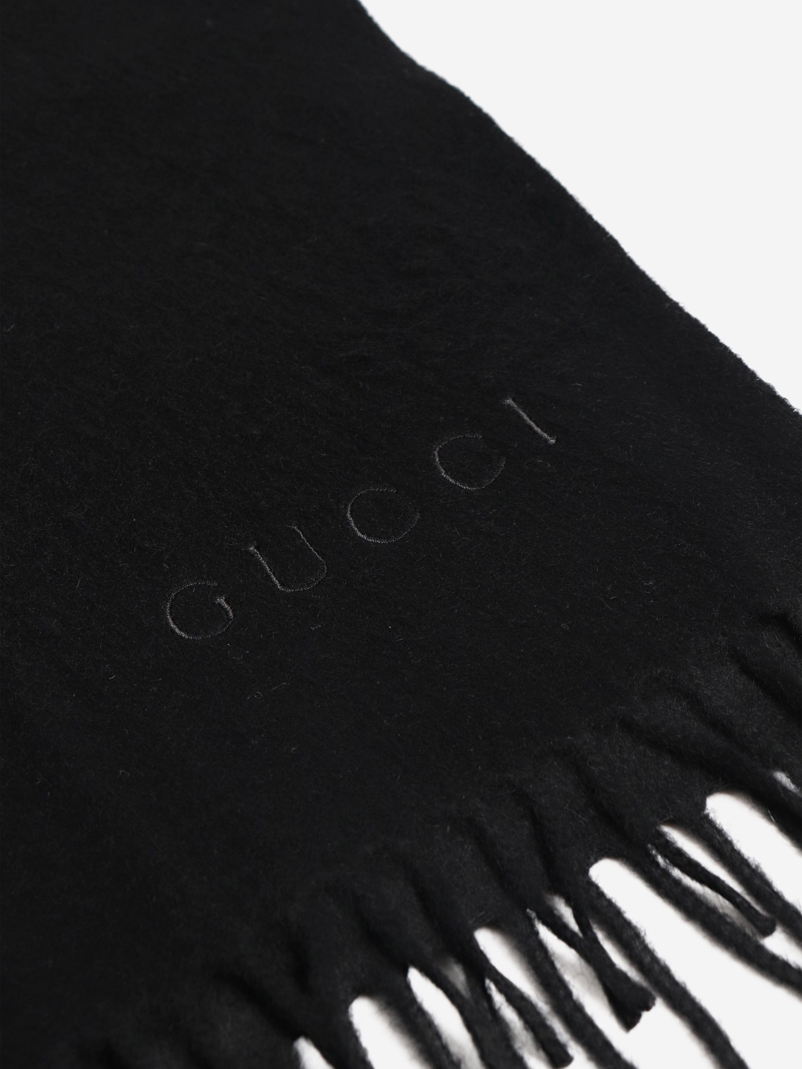 Other Black cashmere fringed scarf Size ONE SIZE - 2 Thumbnail