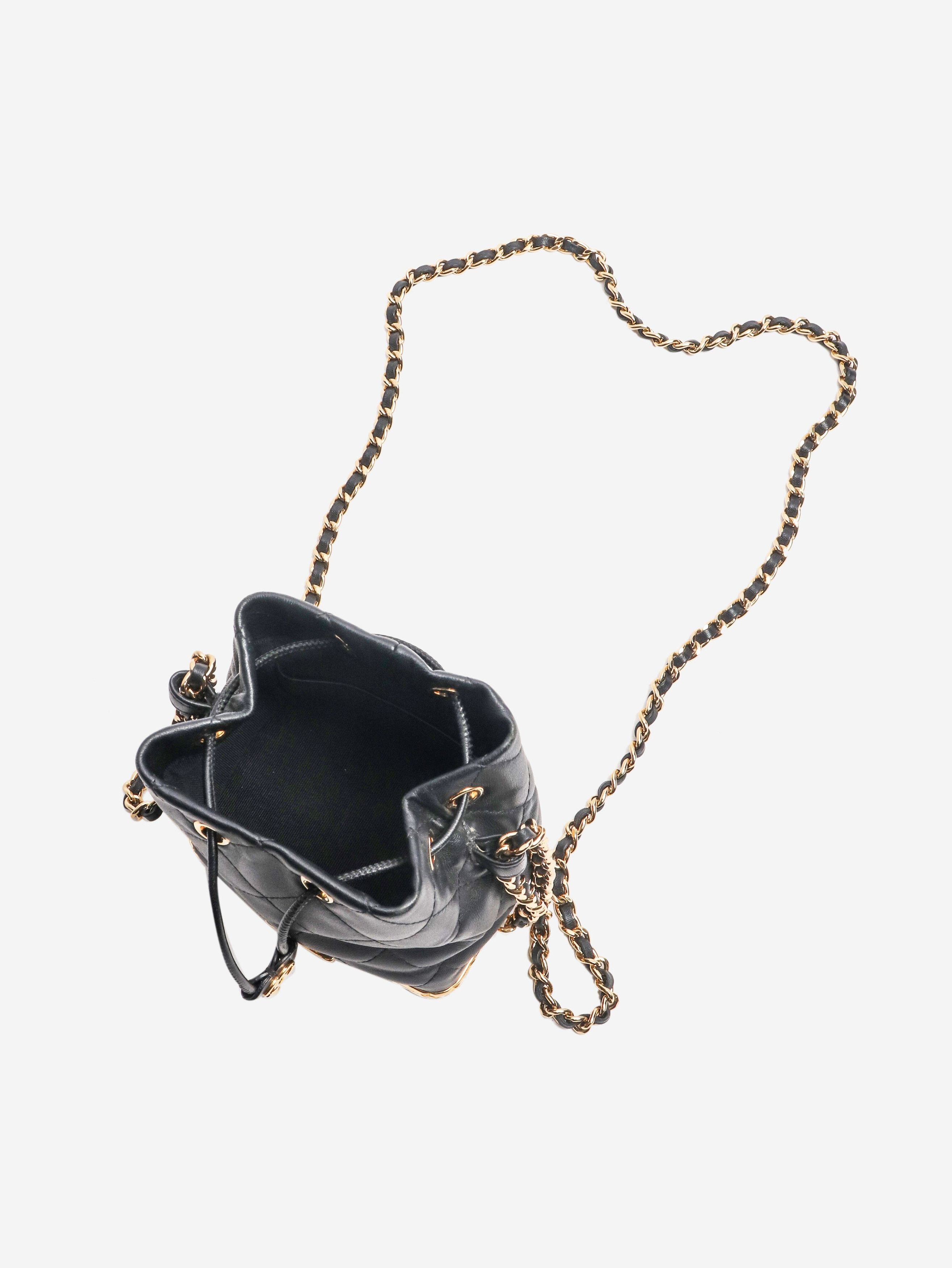 Chanel Black 2022 mini drawstring bucket bag Size ONE SIZE - 7 Thumbnail