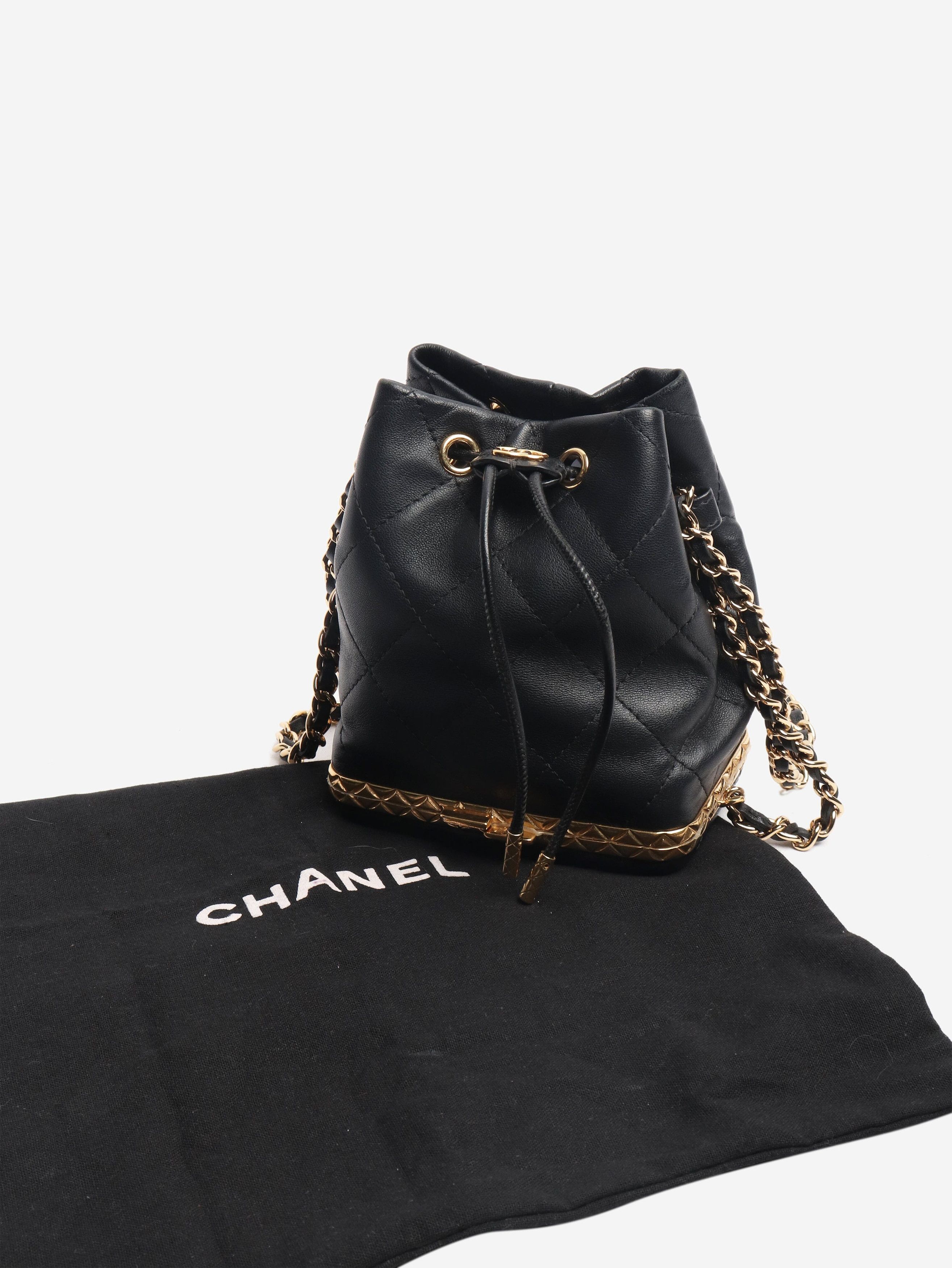 Chanel Black 2022 mini drawstring bucket bag Size ONE SIZE - 11 Thumbnail