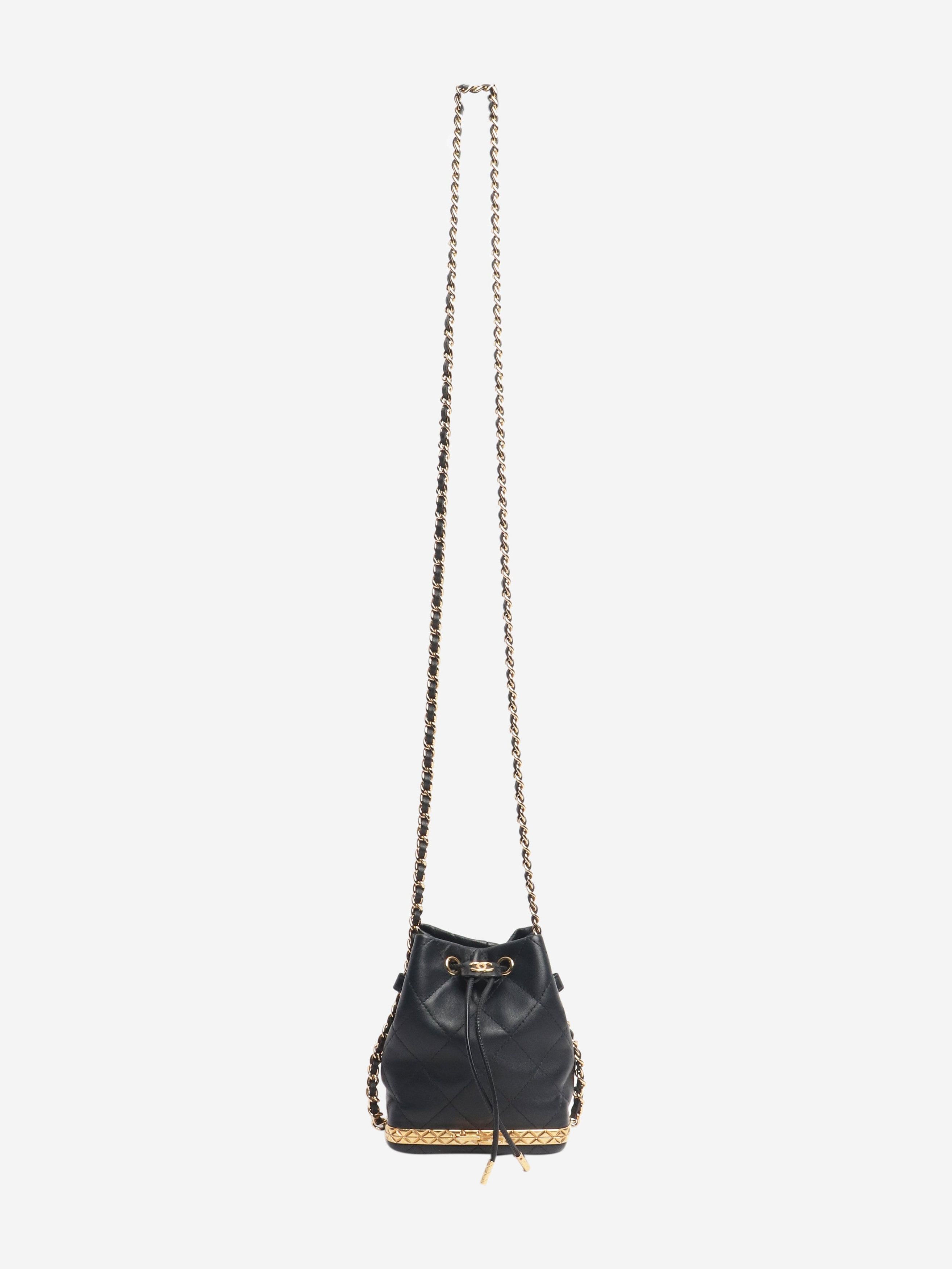 Chanel Black 2022 mini drawstring bucket bag Size ONE SIZE - 2 Thumbnail