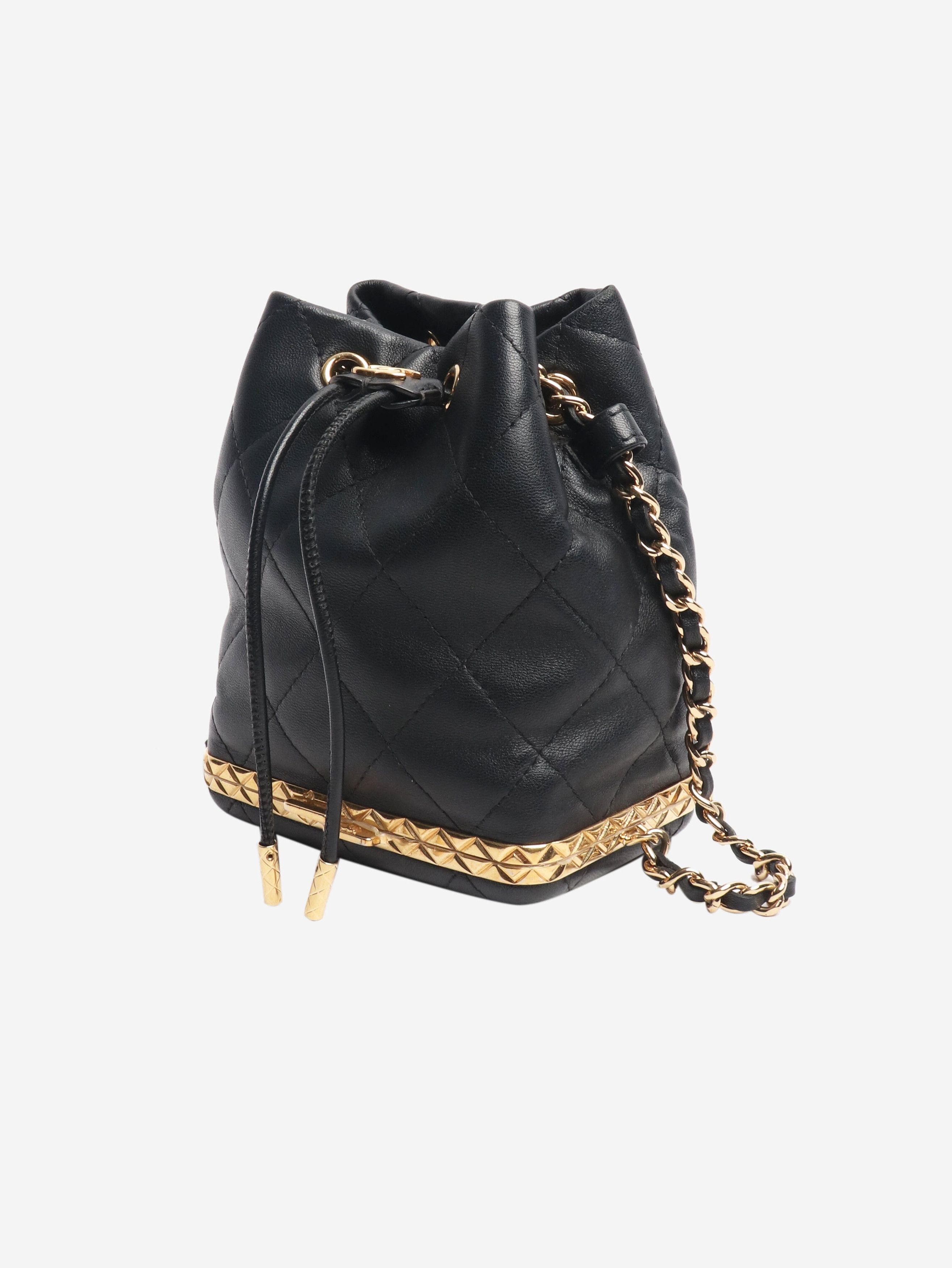 Chanel Black 2022 mini drawstring bucket bag Size ONE SIZE - 3 Thumbnail