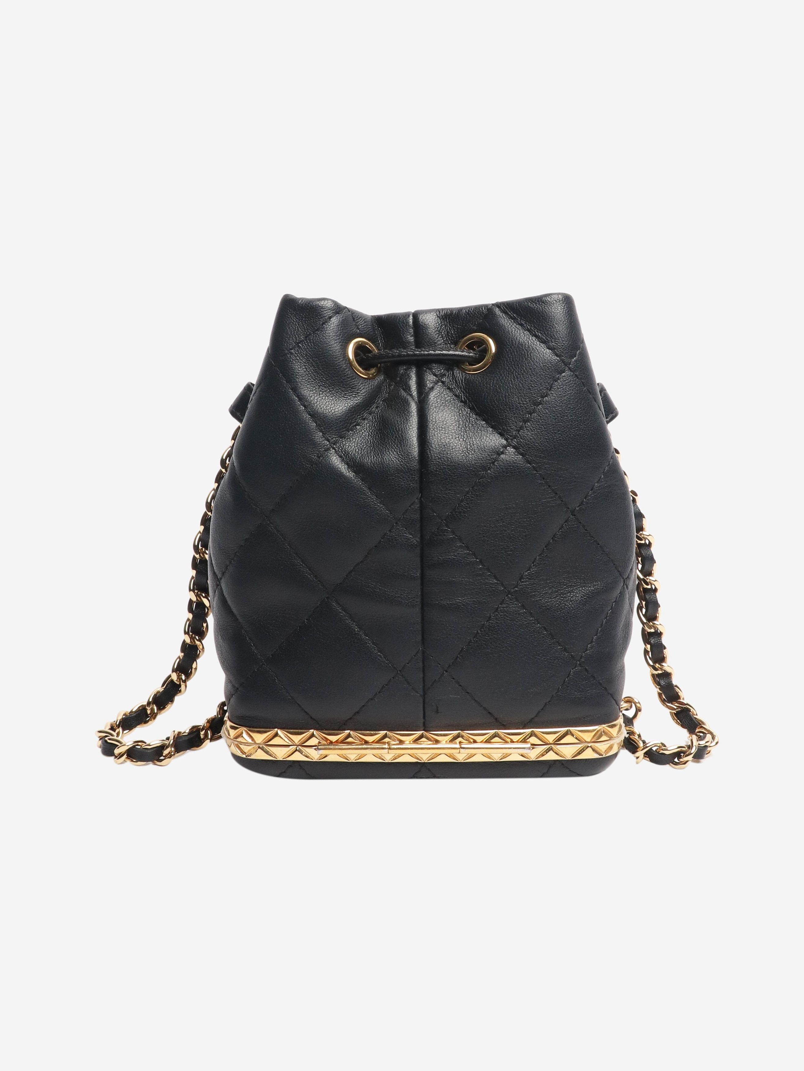 Chanel Black 2022 mini drawstring bucket bag Size ONE SIZE - 5 Thumbnail
