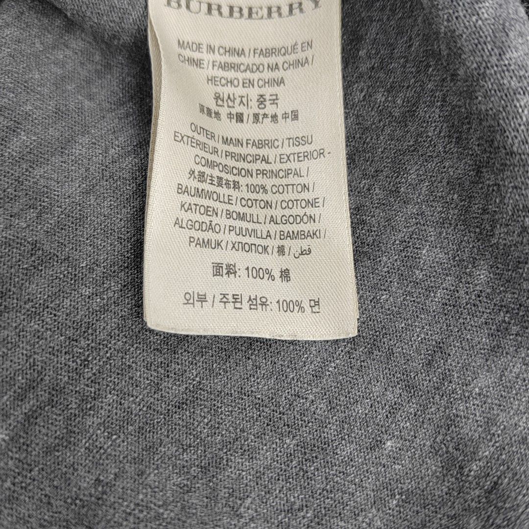 Burberry Burberry Gray Logo Cotton T-Shirt Size M Size US M / EU 48-50 / 2 - 4 Thumbnail