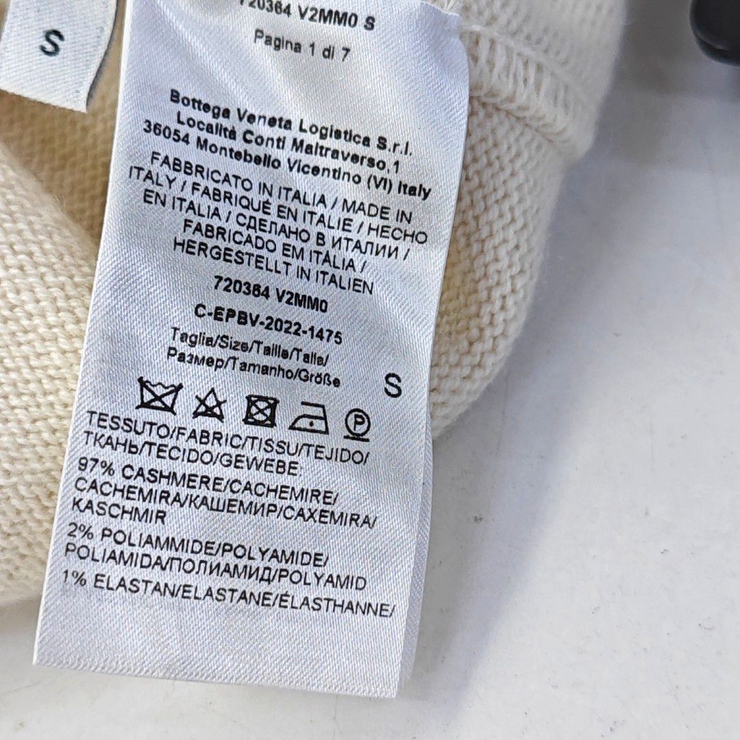 Bottega Veneta Bottega Veneta Cashmere Short Sleeve Sweater Size S Size US S / EU 44-46 / 1 - 4 Thumbnail