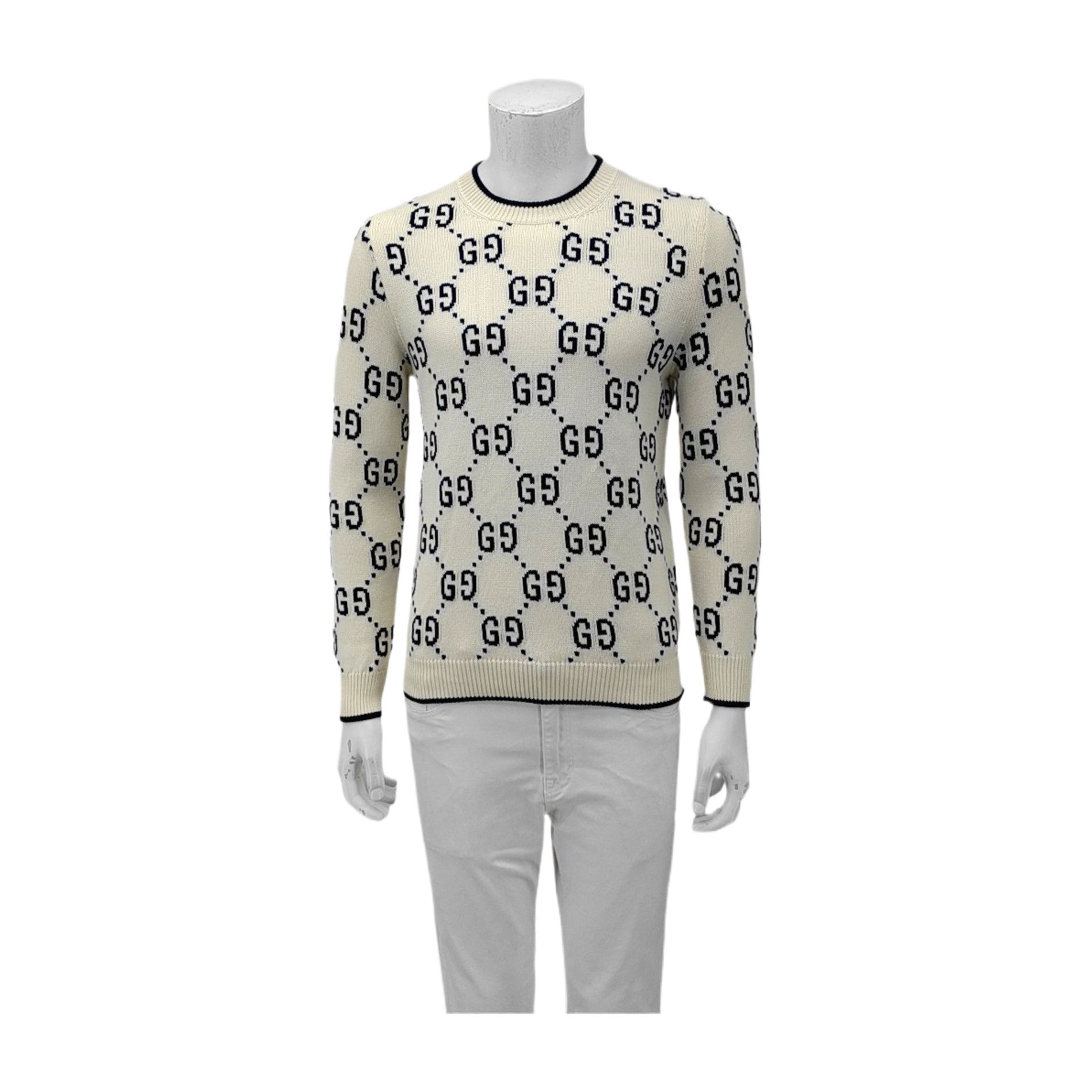 Gucci Gucci GG Logo Cotton Knit Sweater XS Size US XS / EU 42 / 0 - 2 Thumbnail