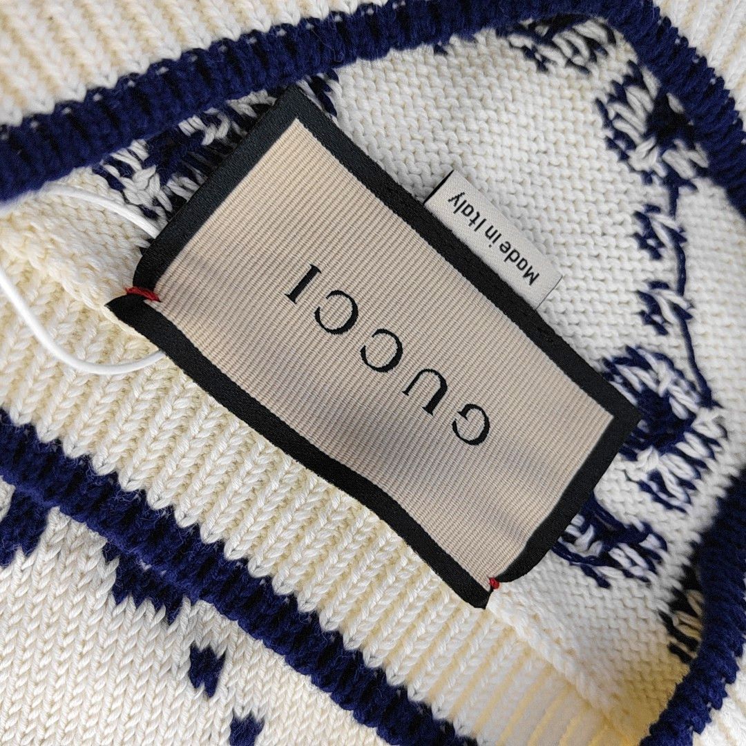 Gucci Gucci GG Logo Cotton Knit Sweater XS Size US XS / EU 42 / 0 - 7 Thumbnail