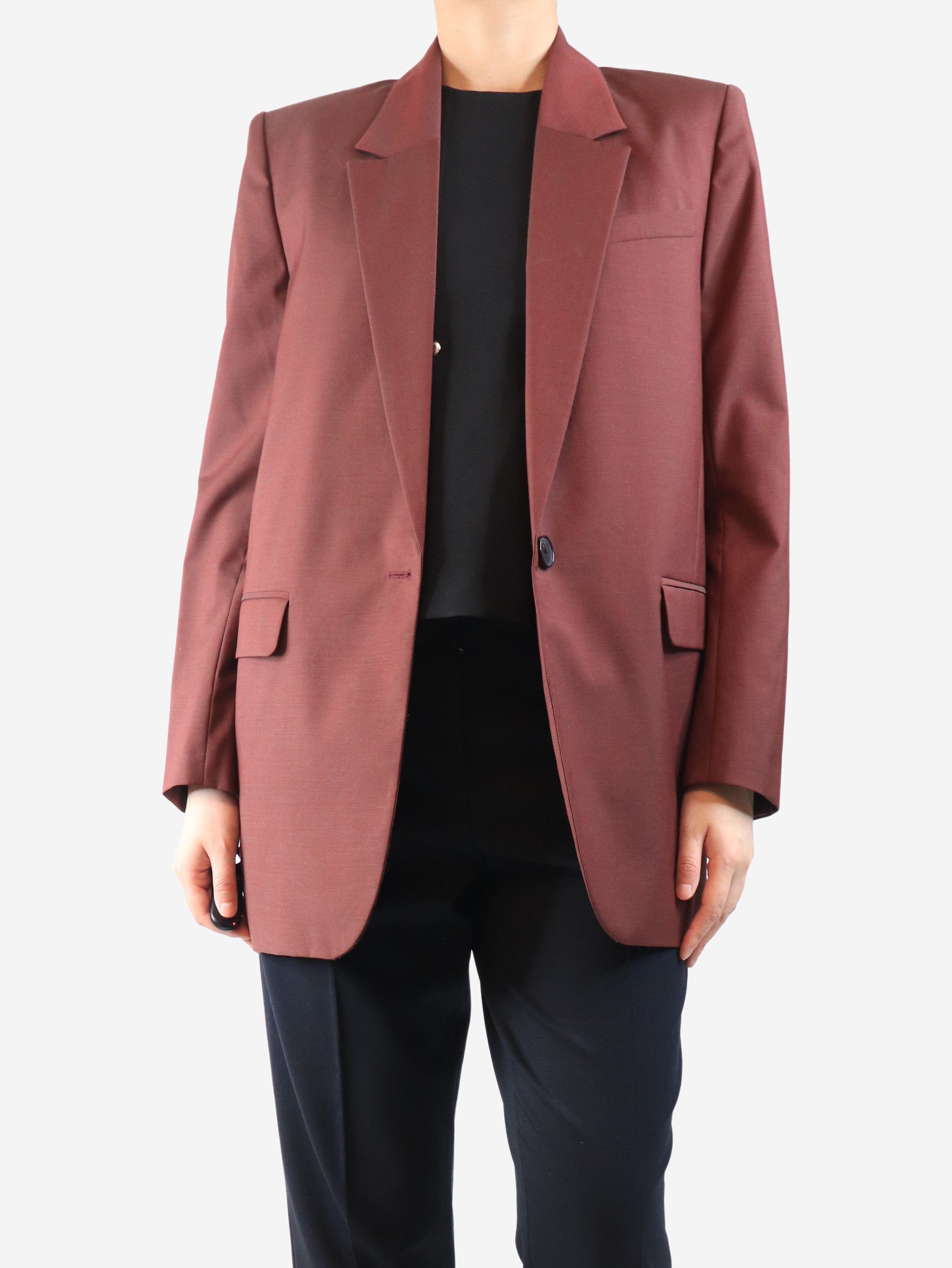 Other Dark rust single-breasted blazer - UK 8 Size S / US 4 / IT 40 - 3 Thumbnail