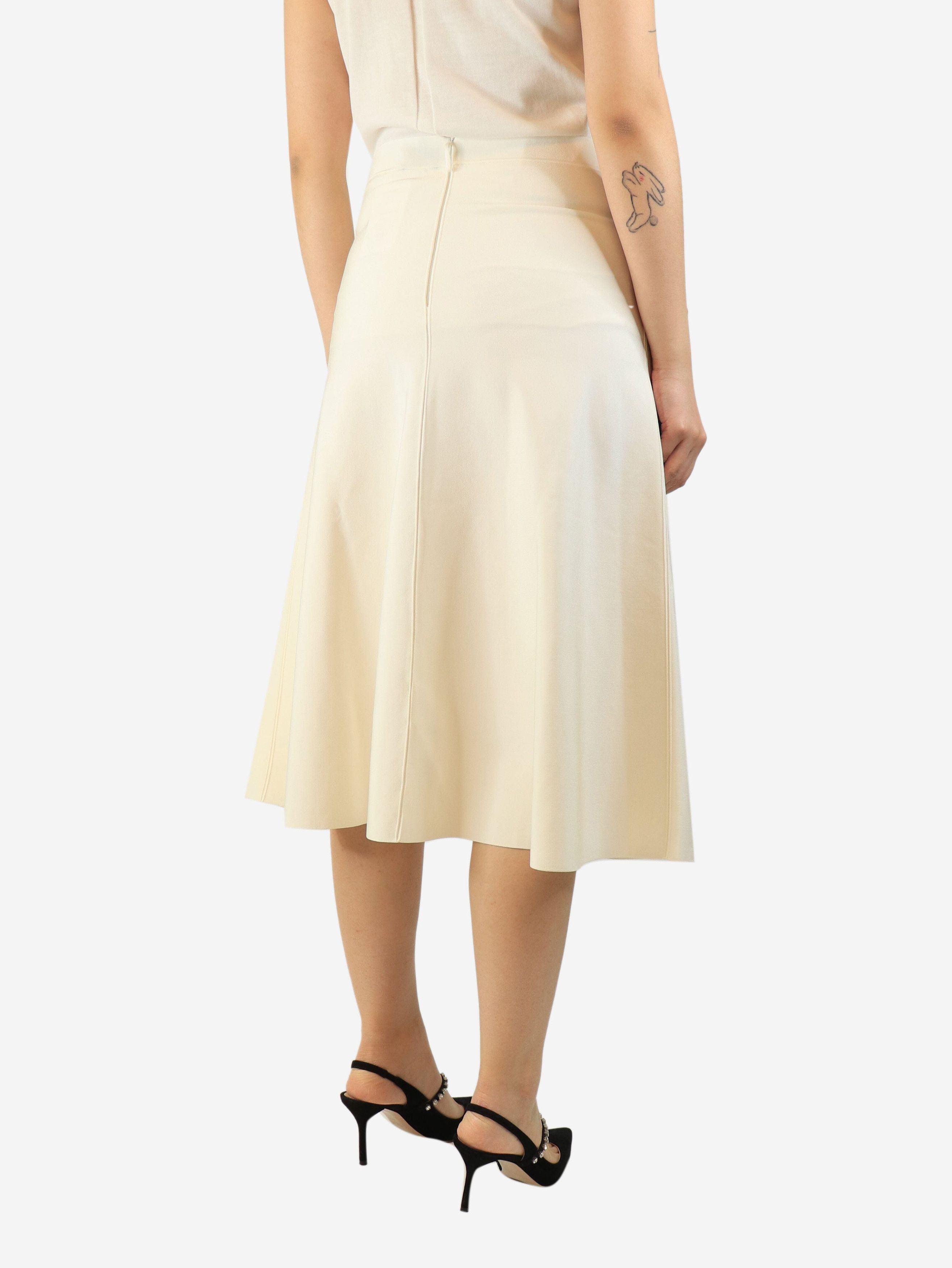 Giorgio Armani Cream midi skirt - UK 14 Size 32" / US 10 / IT 46 - 4 Thumbnail