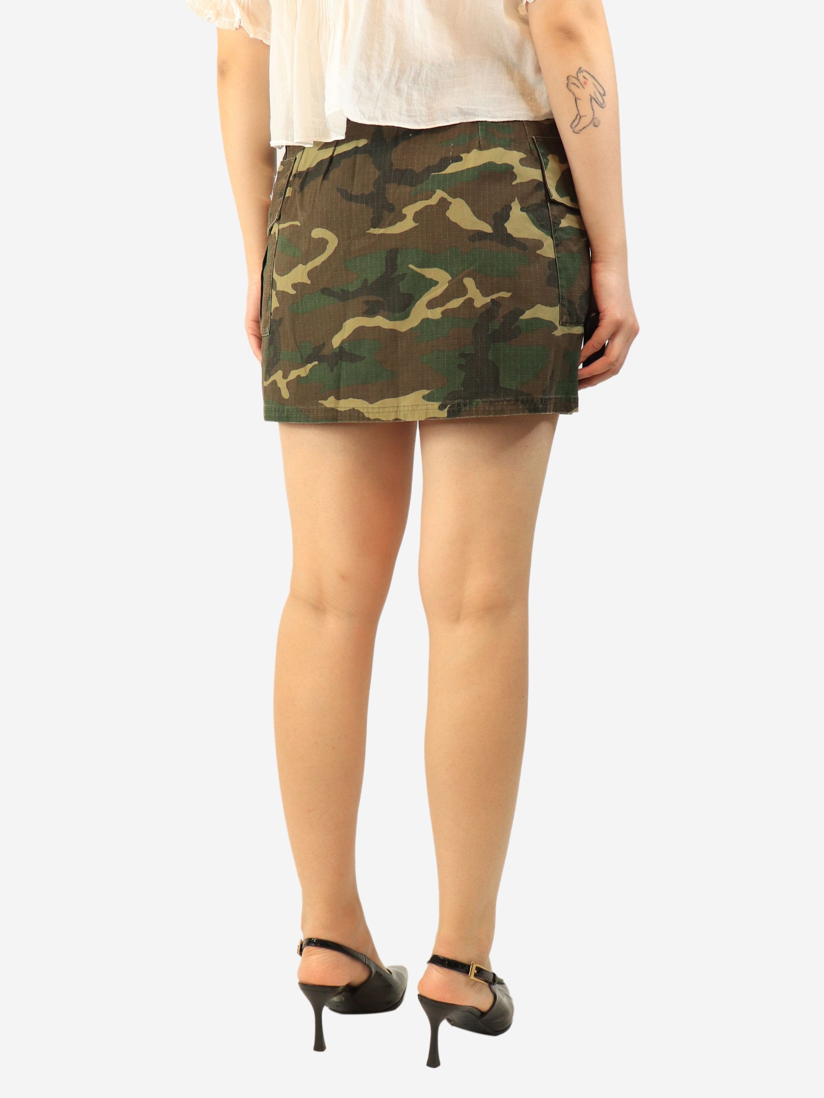 Dolce & Gabbana Khaki camouflage mini skirt - UK 10 Size 28" / US 6 / IT 42 - 4 Thumbnail