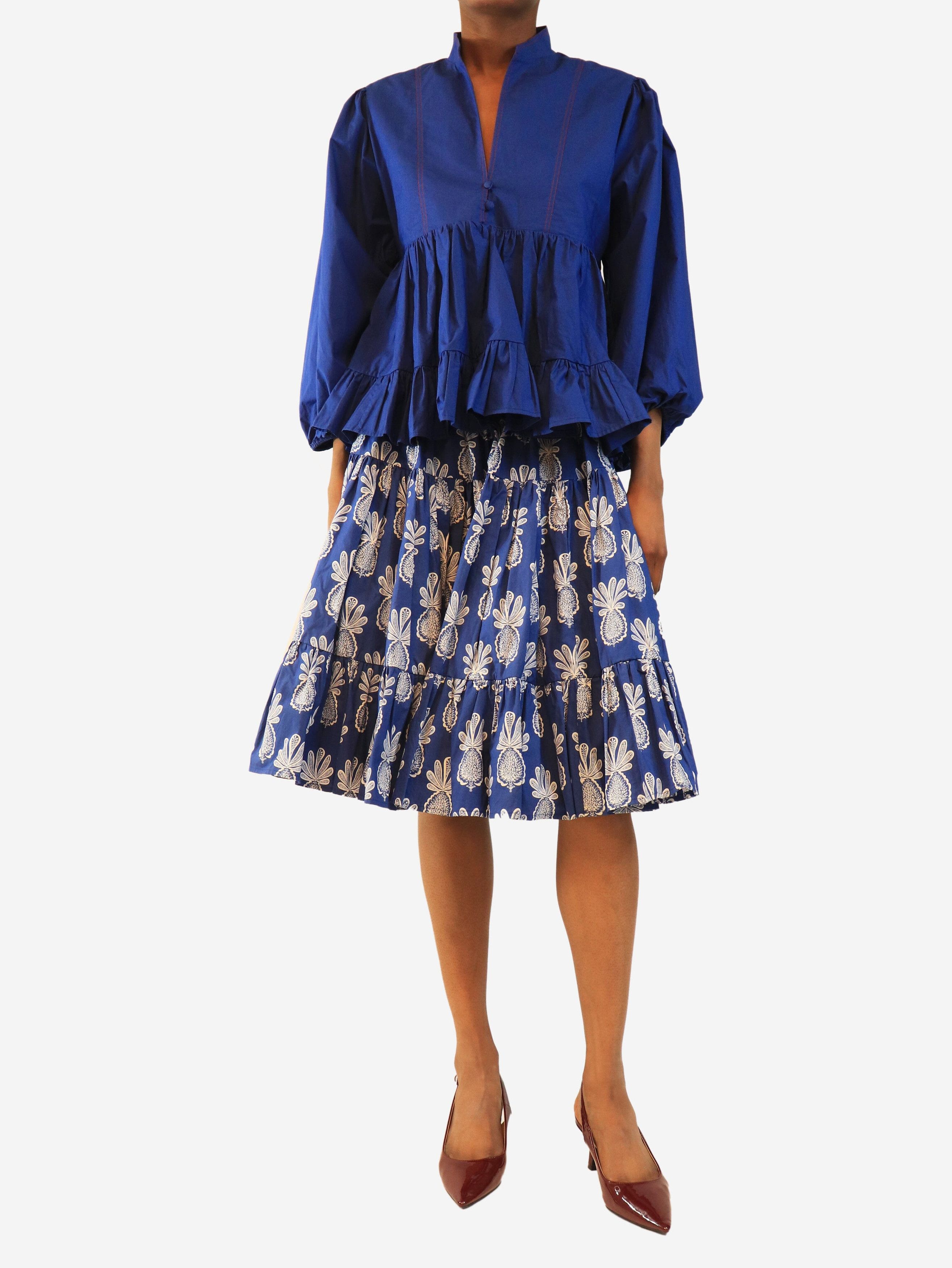 Other Blue cotton poplin top & skirt set - XS Size XS / US 0-2 / IT 36-38 - 4 Thumbnail