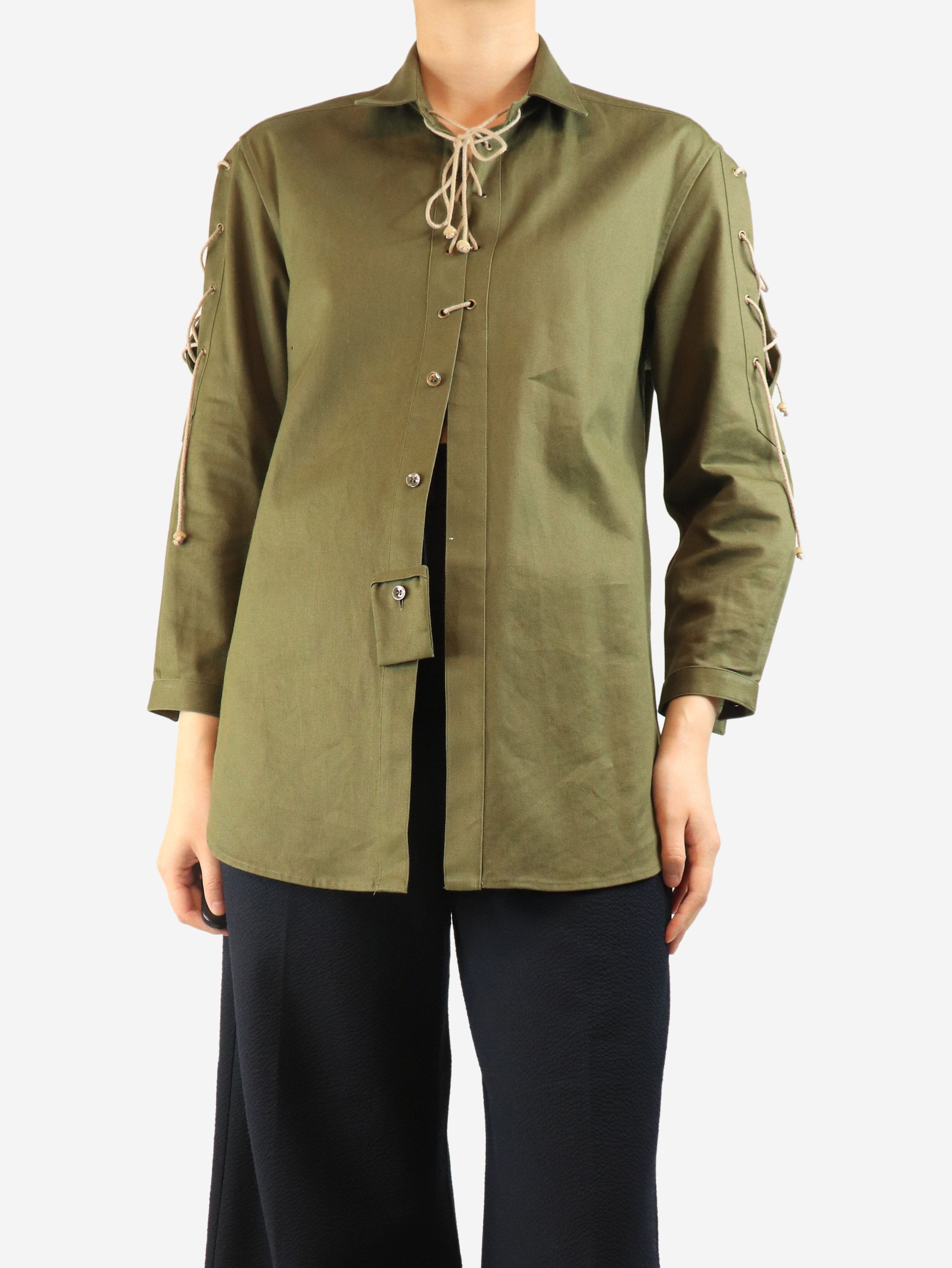 Other Olive lace-up shirt - UK 10 Size M / US 6-8 / IT 42-44 - 3 Thumbnail