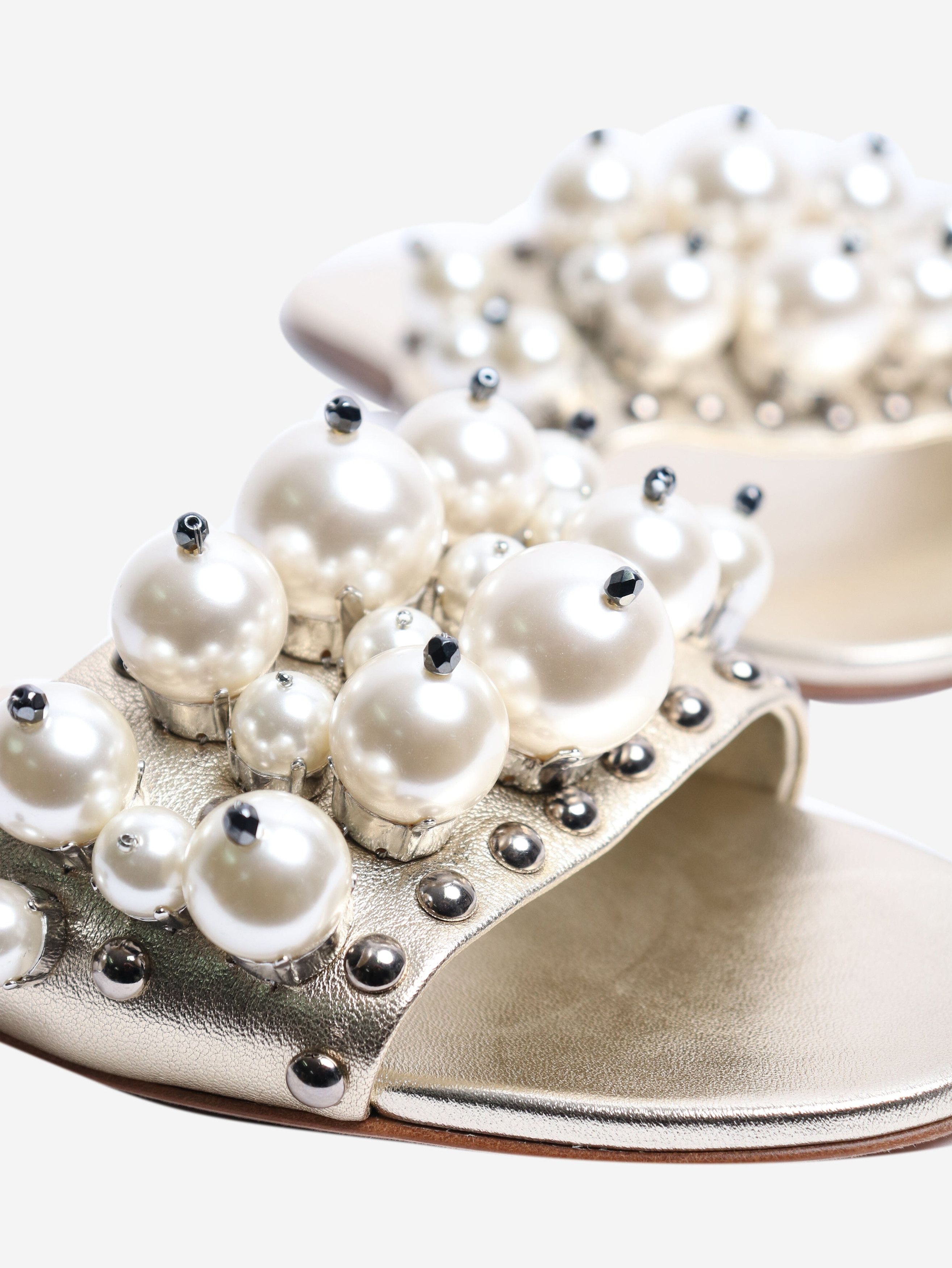 Other Gold pearl slides - EU 37.5 (UK 4.5) Size US 6 / IT 36 - 6 Thumbnail