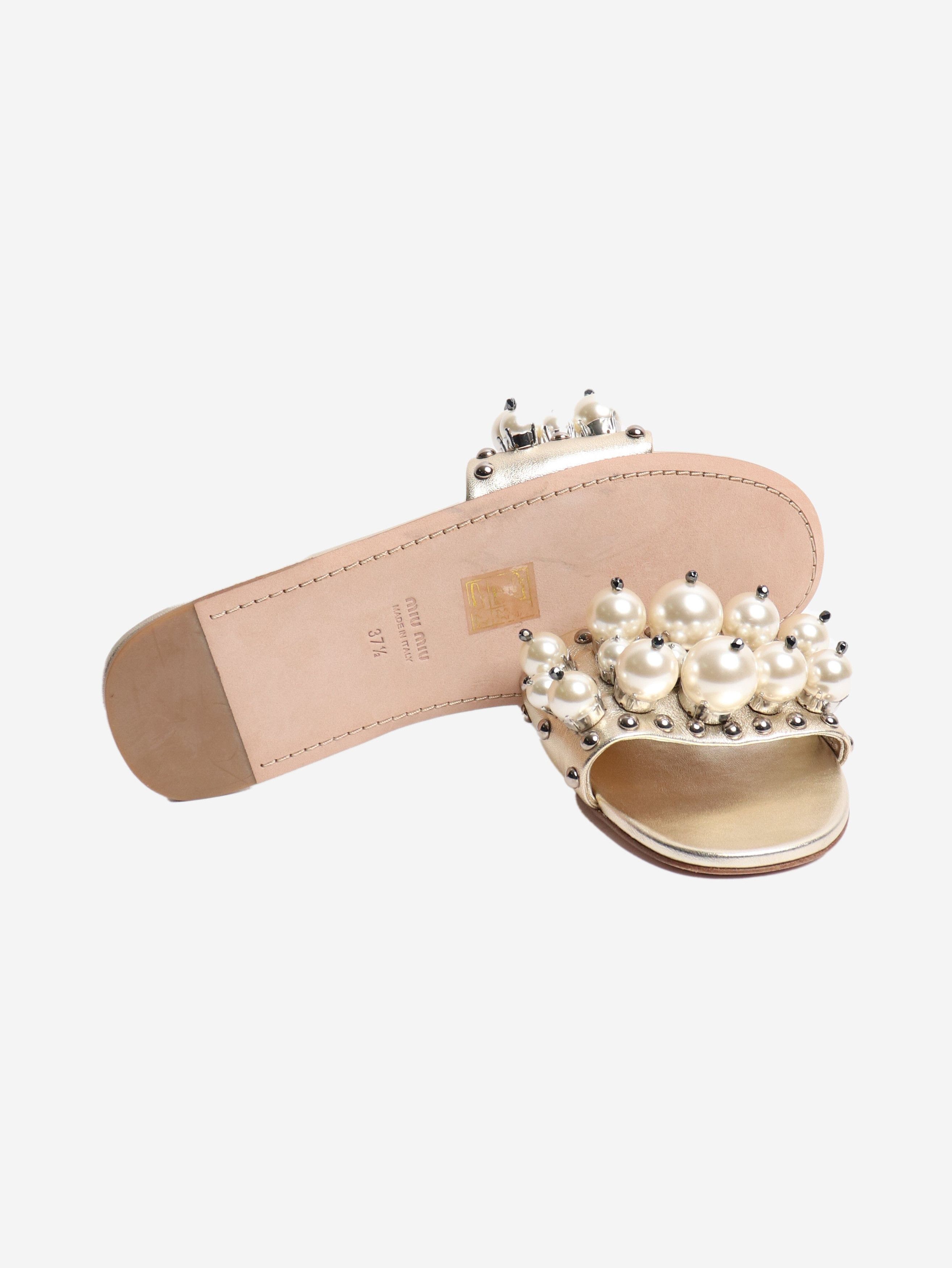 Other Gold pearl slides - EU 37.5 (UK 4.5) Size US 6 / IT 36 - 5 Thumbnail