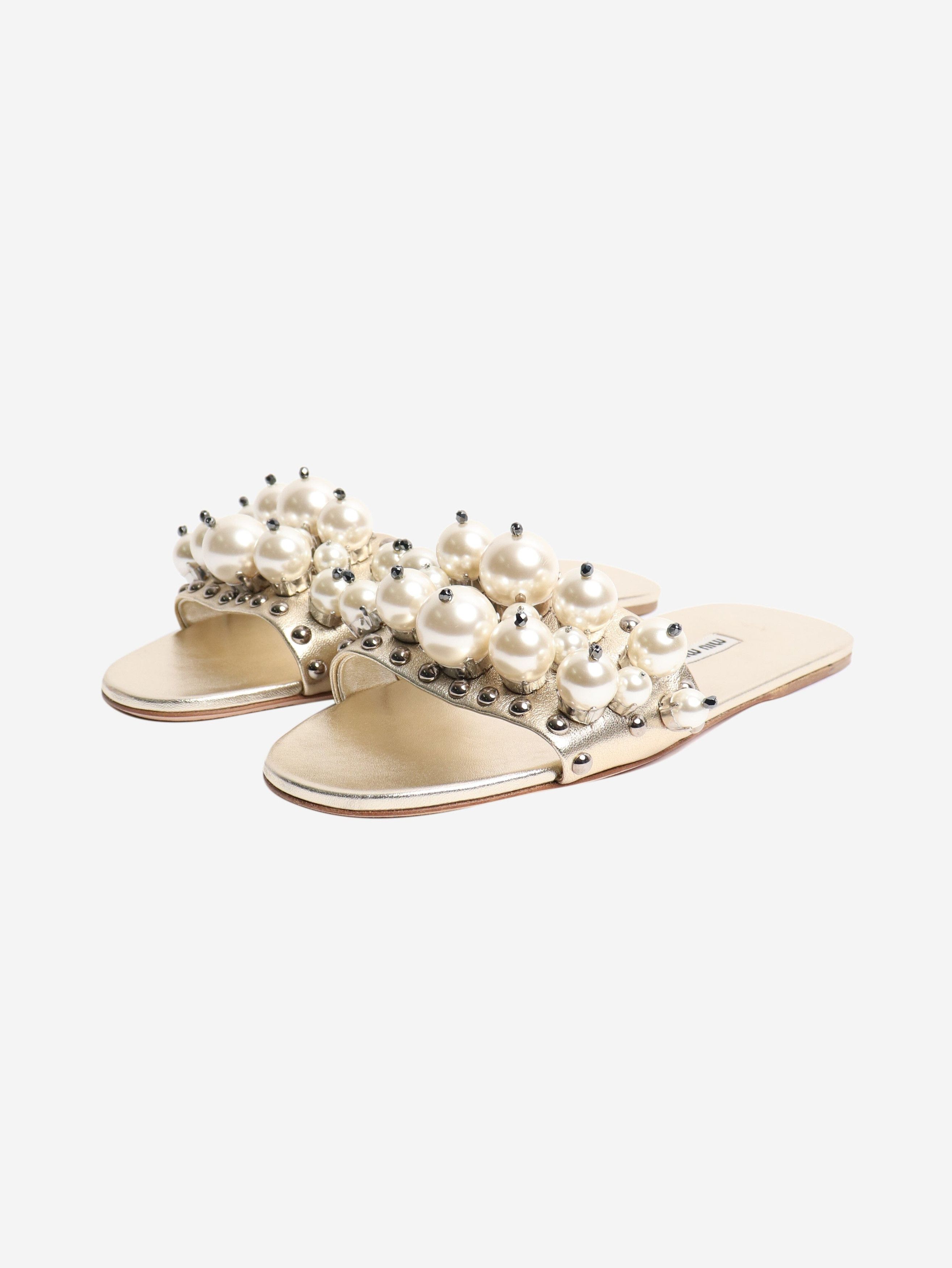Other Gold pearl slides - EU 37.5 (UK 4.5) Size US 6 / IT 36 - 2 Thumbnail
