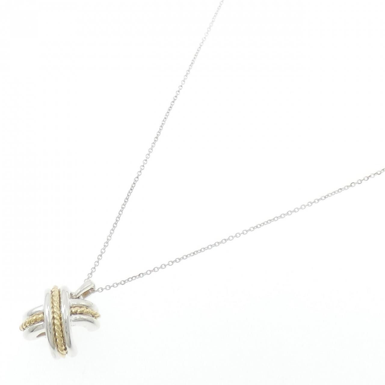 Tiffany & Co. Tiffany & Co. Tiffany Signature 925 Silver 750 Yellow Gold Necklace Precious Metal Necklace DUTY FREE for USA Size ONE SIZE - 2 Thumbnail