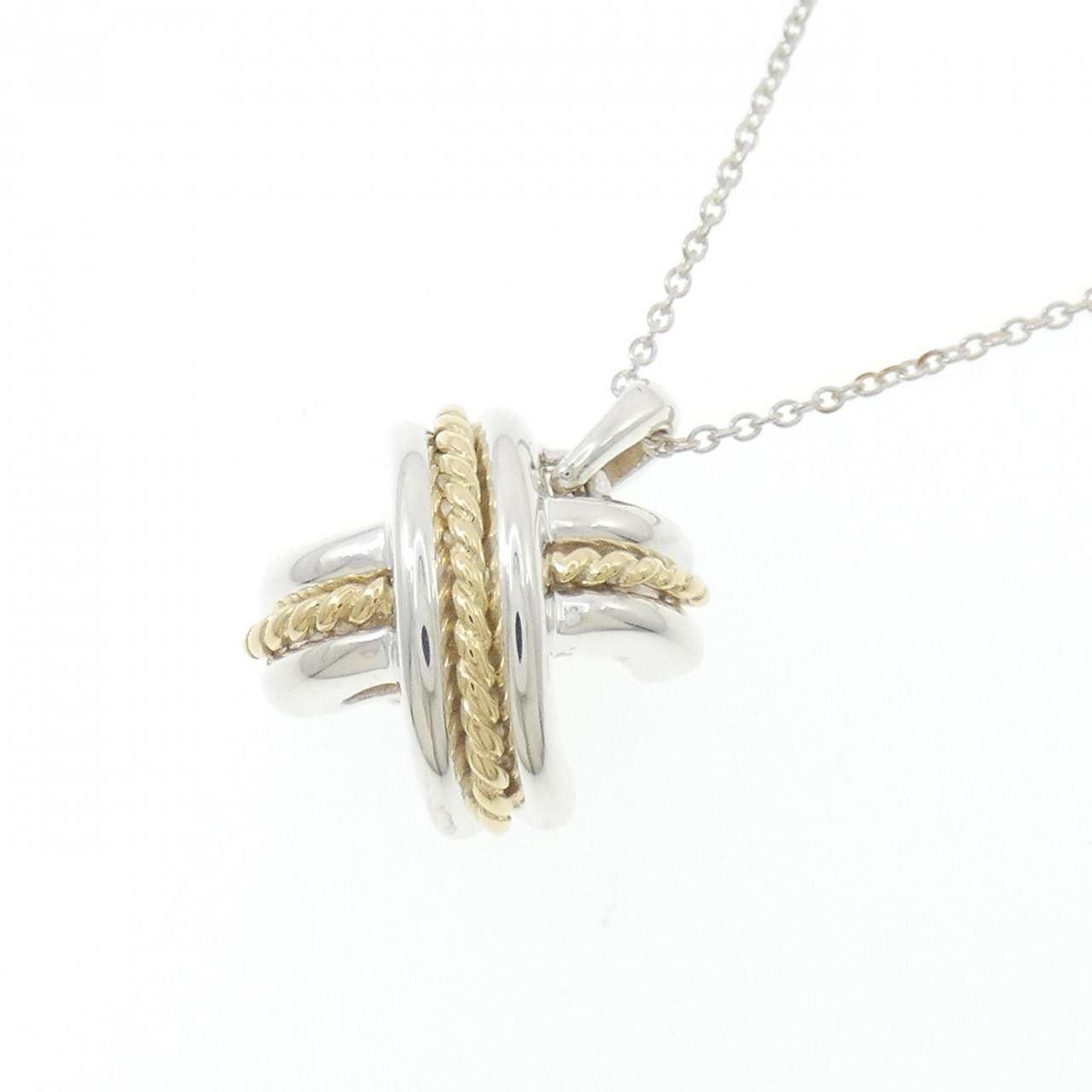 Tiffany & Co. Tiffany & Co. Tiffany Signature 925 Silver 750 Yellow Gold Necklace Precious Metal Necklace DUTY FREE for USA Size ONE SIZE - 3 Thumbnail