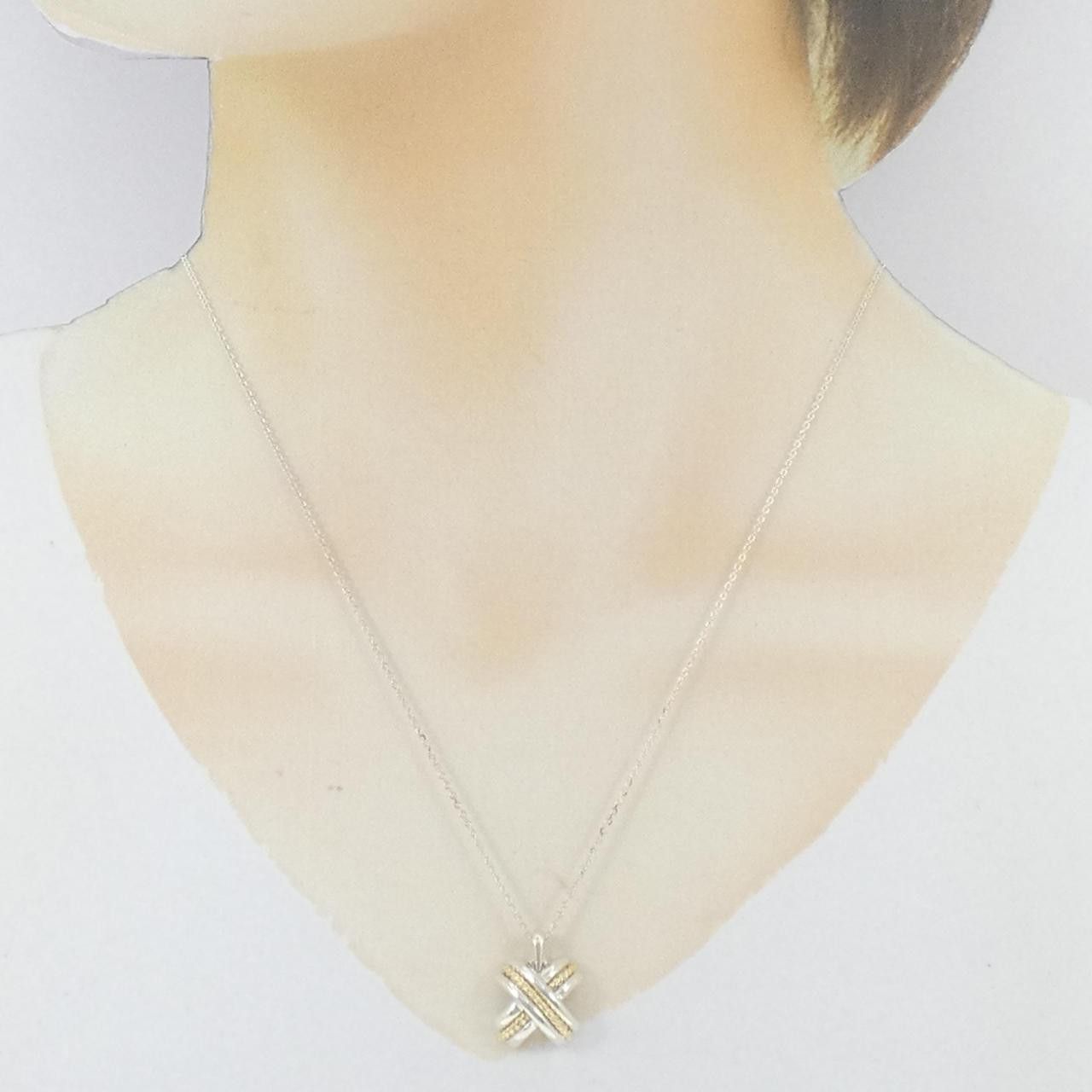 Tiffany & Co. Tiffany & Co. Tiffany Signature 925 Silver 750 Yellow Gold Necklace Precious Metal Necklace DUTY FREE for USA Size ONE SIZE - 6 Thumbnail