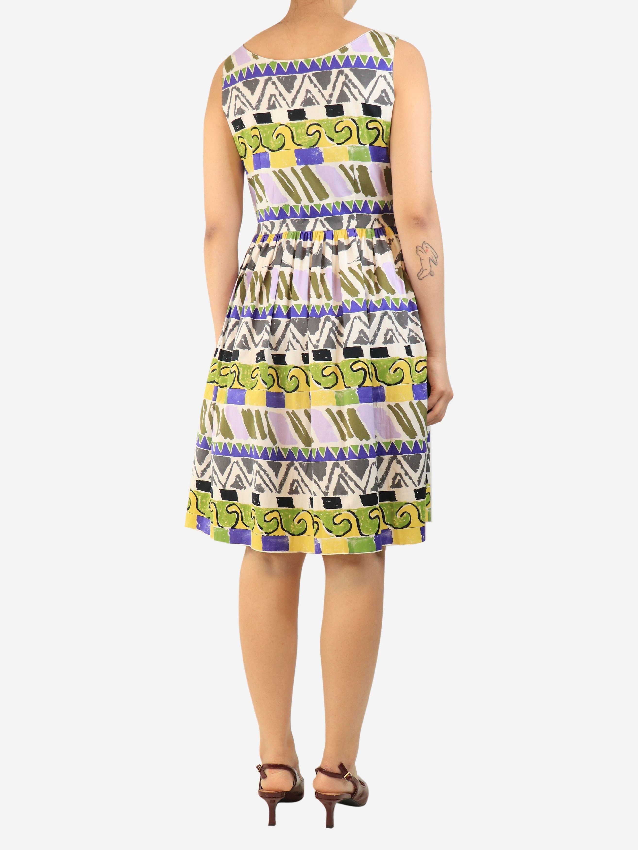 Prada White sleeveless printed dress - UK 12 Size M / US 6-8 / IT 42-44 - 3 Thumbnail