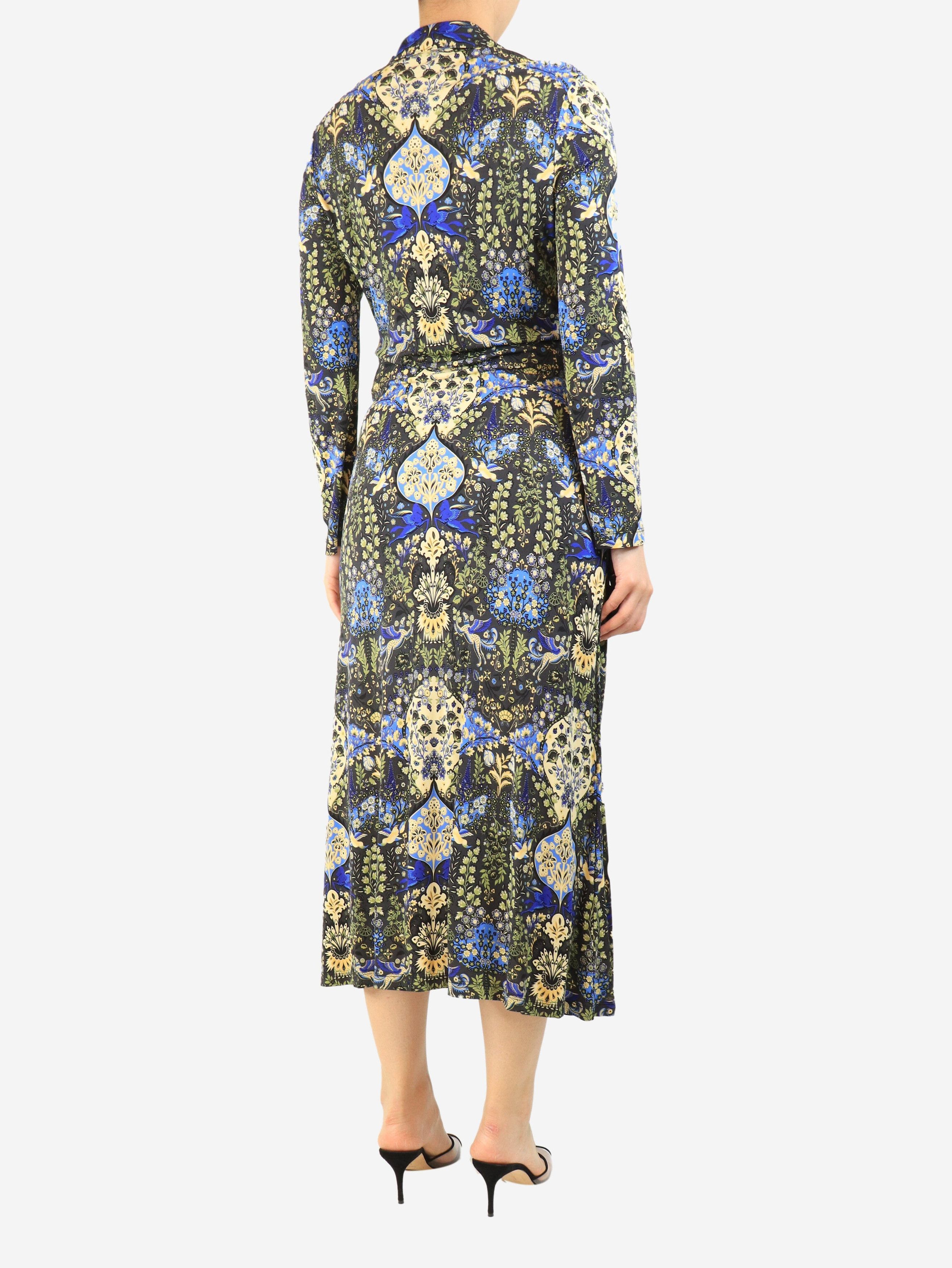 Etro Multicolour floral button-down midi dress - UK 12 Size M / US 6-8 / IT 42-44 - 3 Thumbnail
