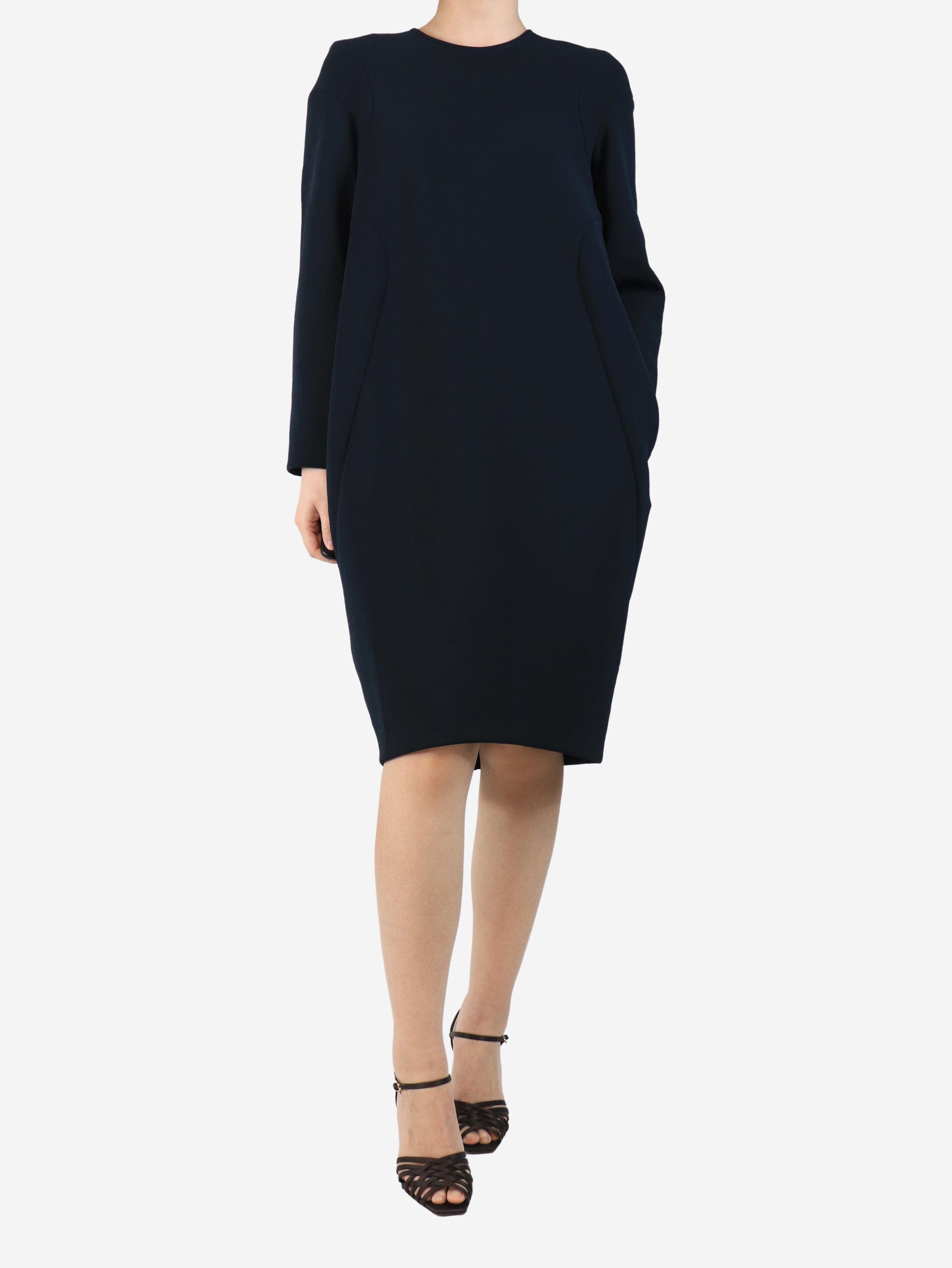 Jil Sander Blue long sleeve midi dress - UK 14 Size L / US 10 / IT 46 - 4 Thumbnail