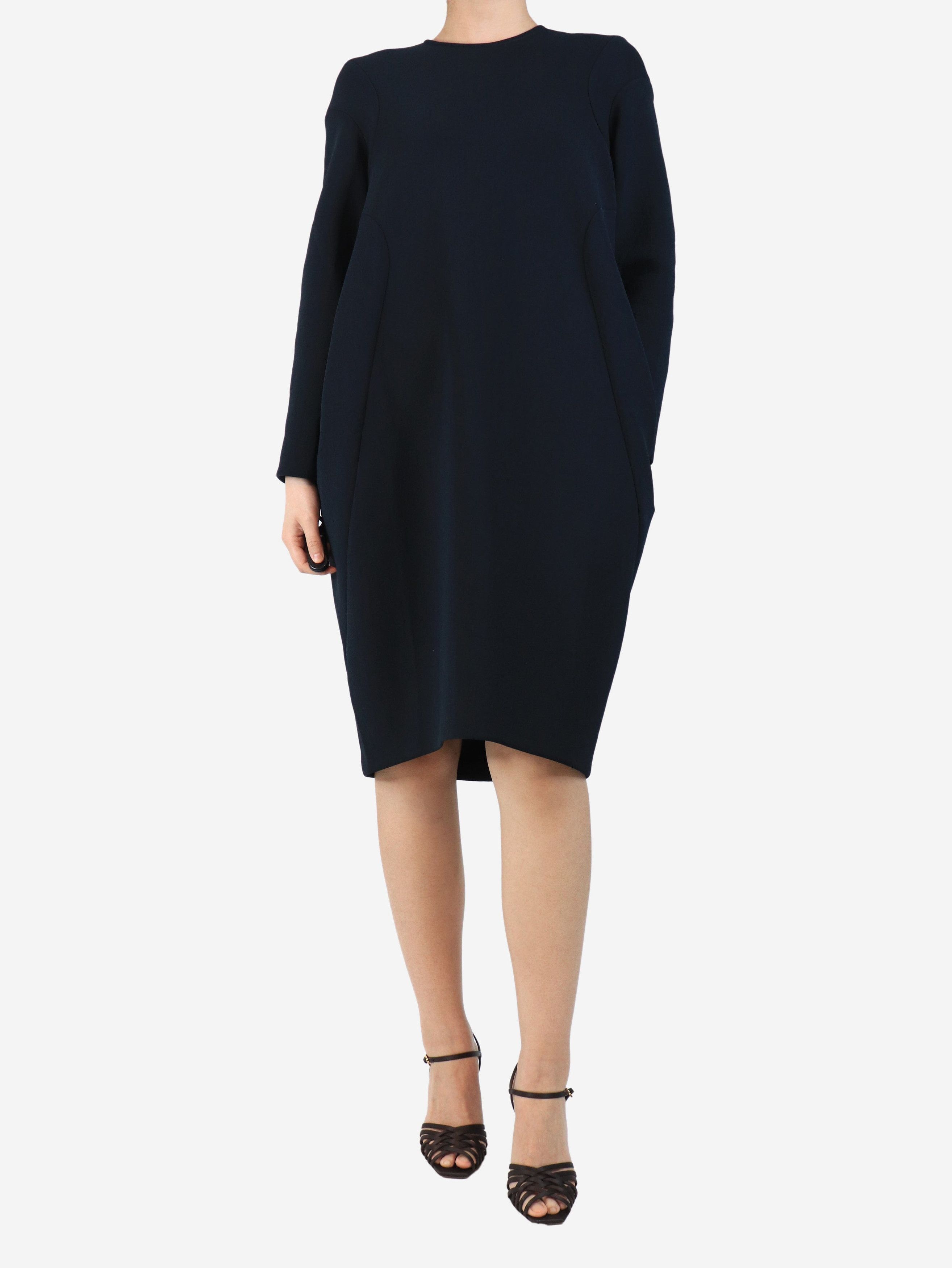Jil Sander Blue long sleeve midi dress - UK 14 Size L / US 10 / IT 46 - 2 Thumbnail