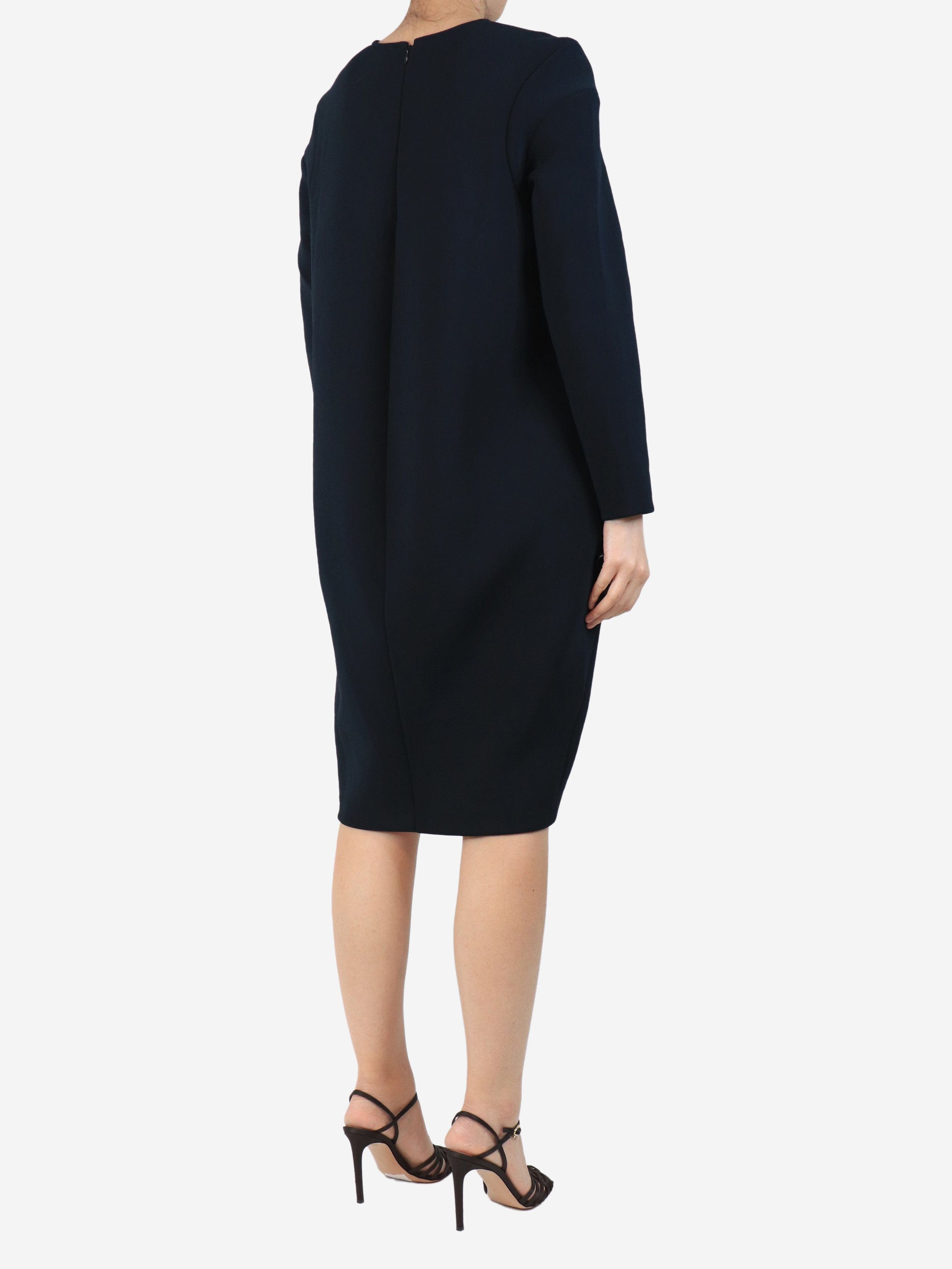 Jil Sander Blue long sleeve midi dress - UK 14 Size L / US 10 / IT 46 - 3 Thumbnail