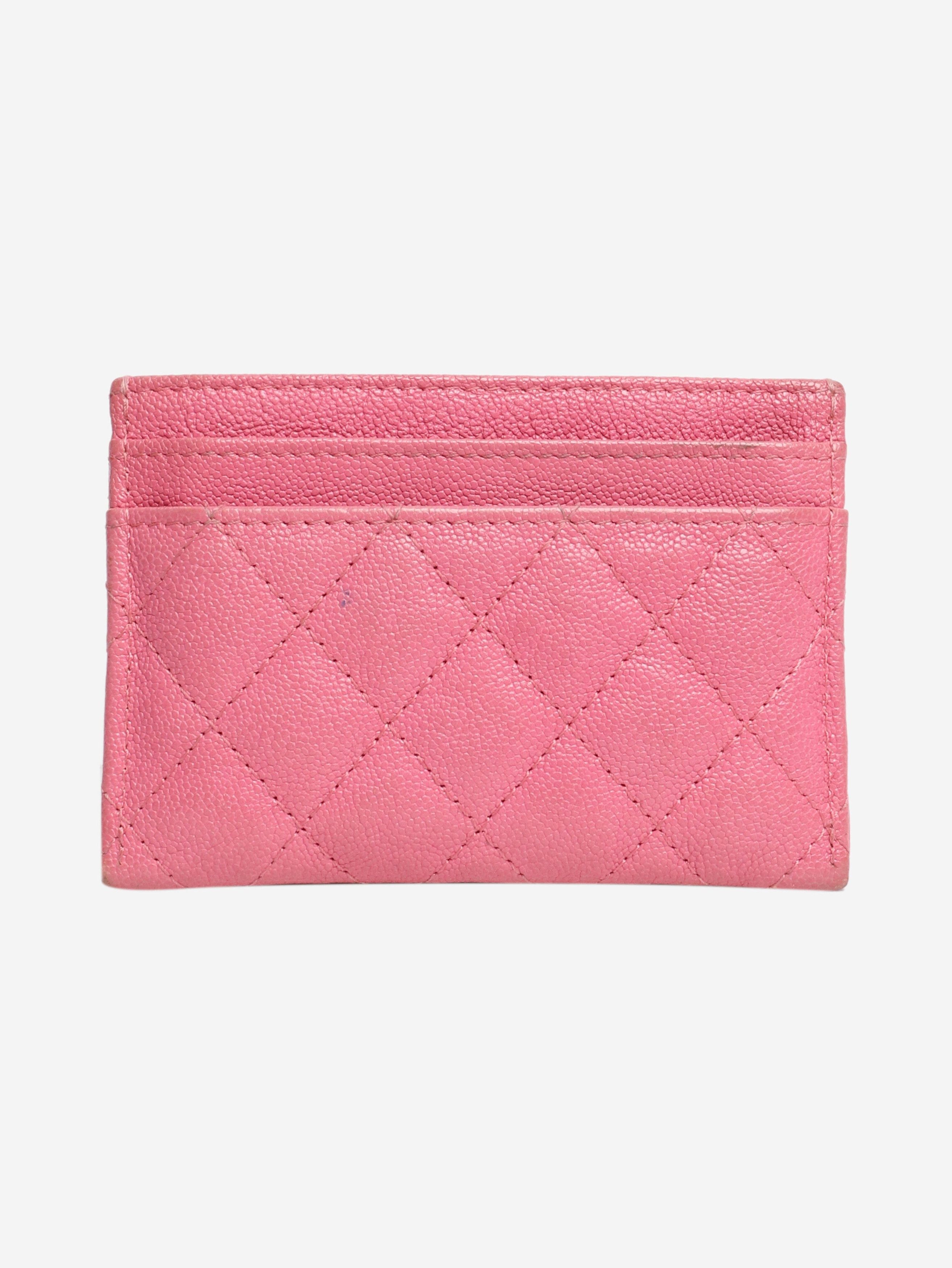 Chanel Pink 2018 Boy caviar quilted cardholder Size ONE SIZE - 2 Thumbnail