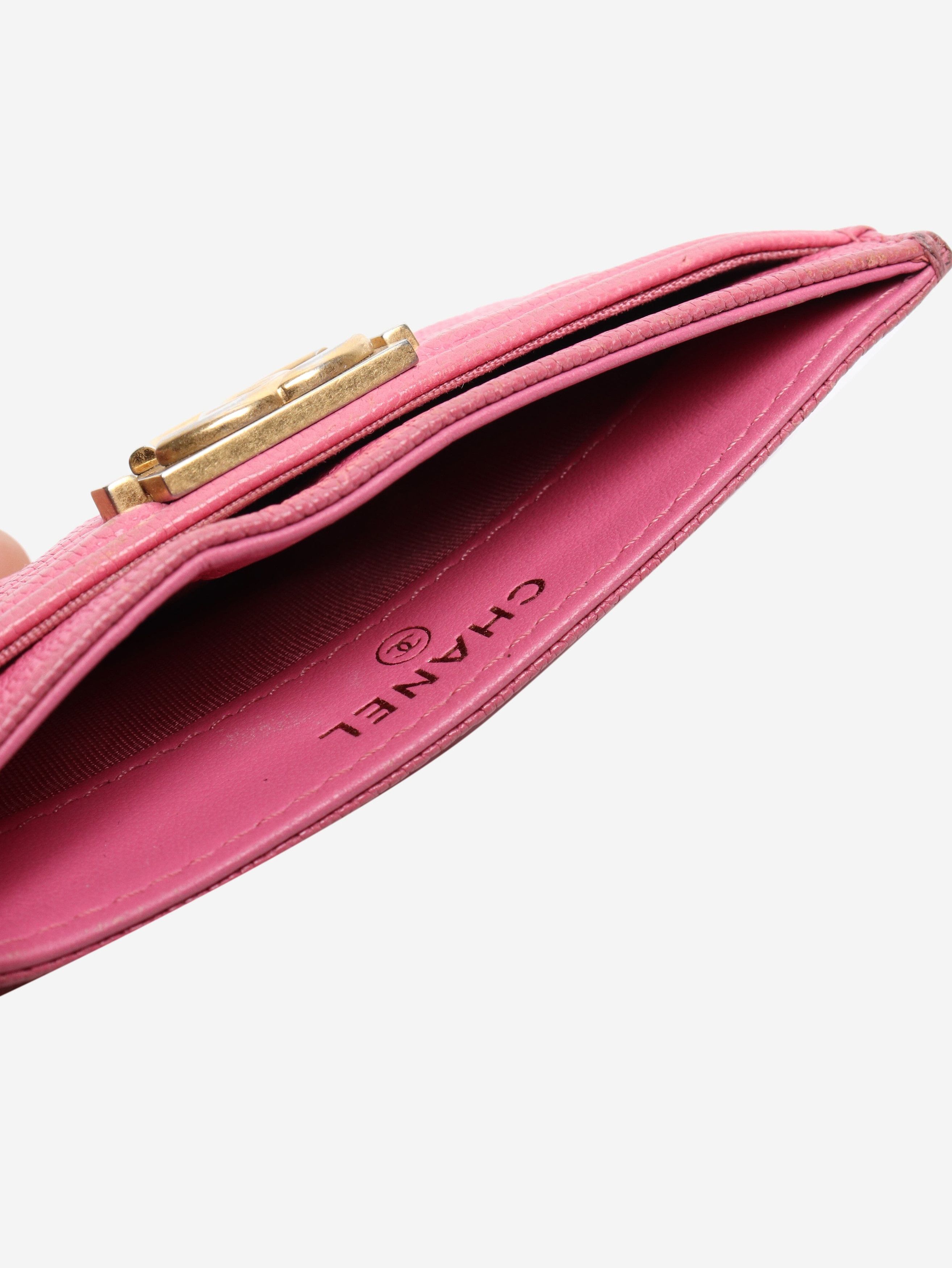 Chanel Pink 2018 Boy caviar quilted cardholder Size ONE SIZE - 4 Thumbnail