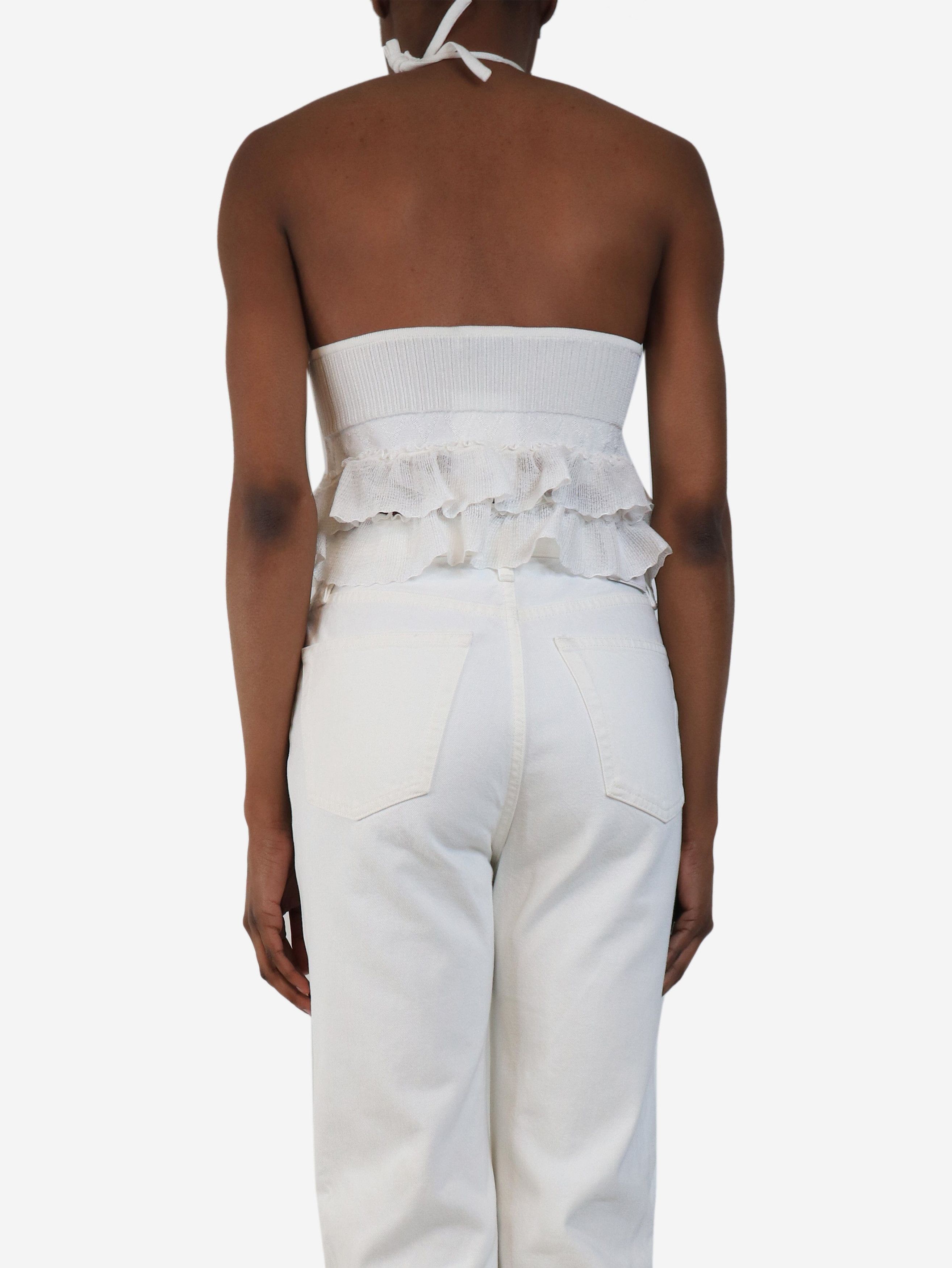 Other White cropped halter-neck top - UK 8 Size S / US 4 / IT 40 - 2 Thumbnail