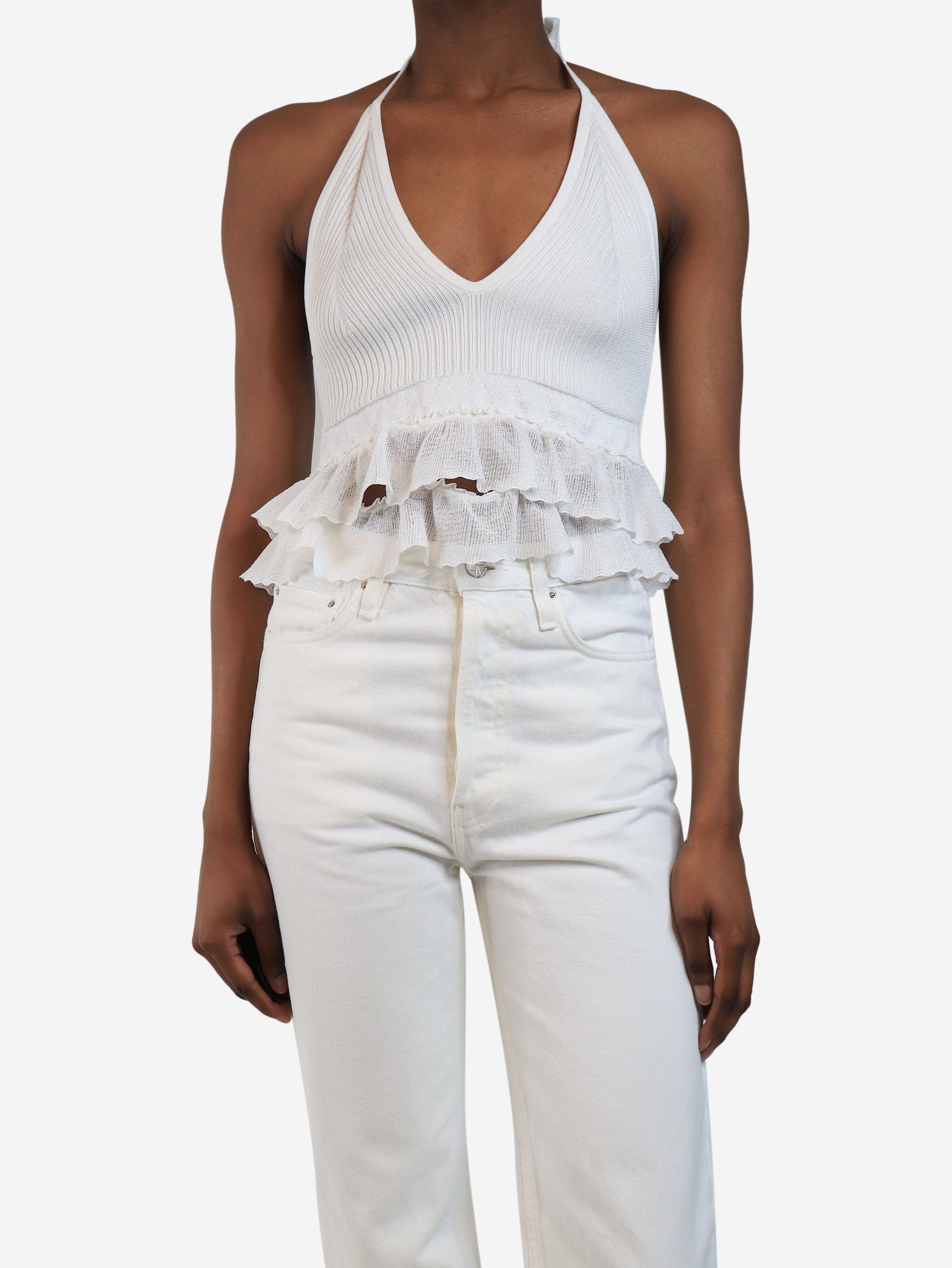 Other White cropped halter-neck top - UK 8 Size S / US 4 / IT 40 - 3 Thumbnail