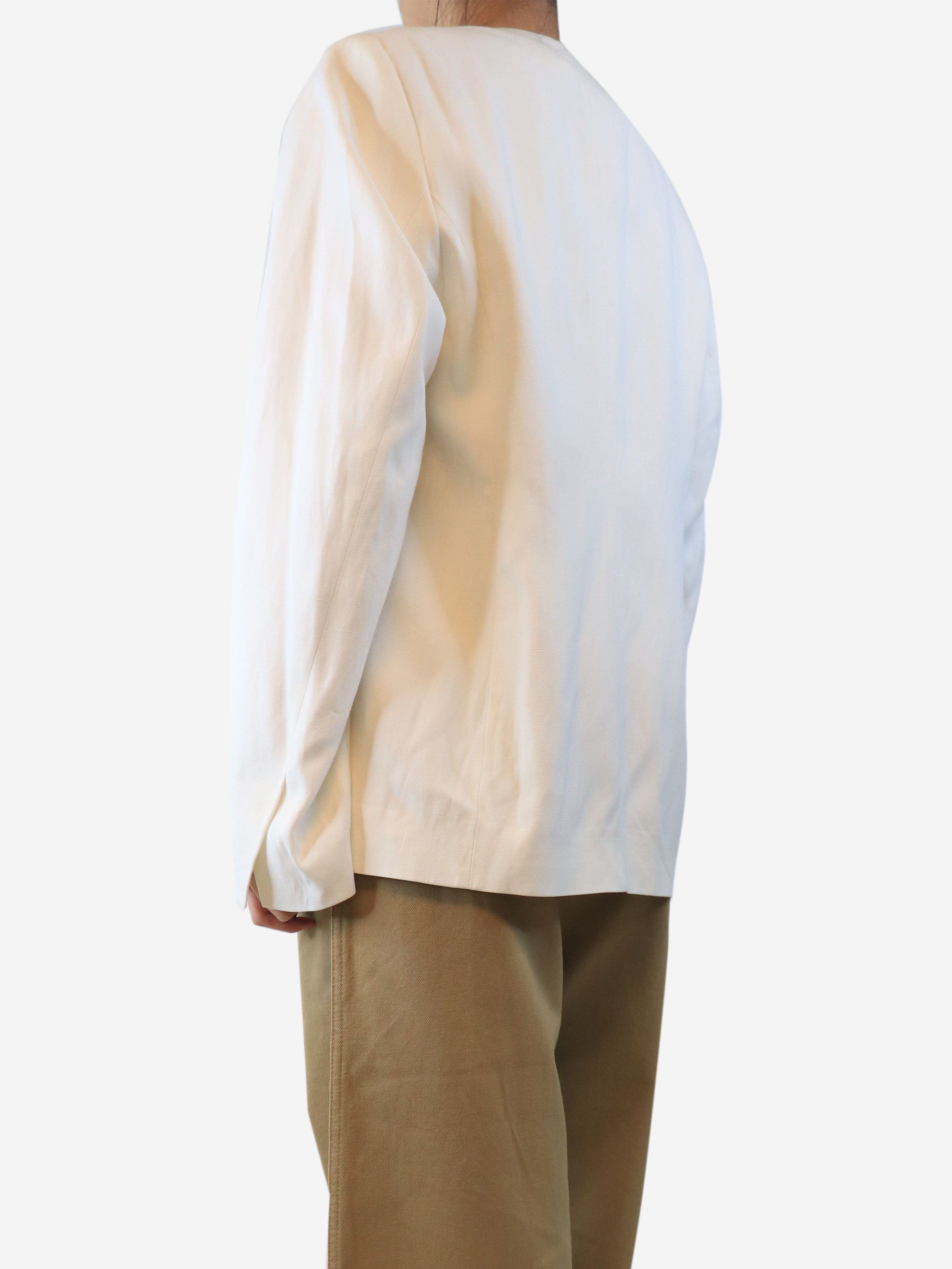 Other White collarless suit blazer - UK 12 Size 30" / US 8 / IT 44 - 2 Thumbnail