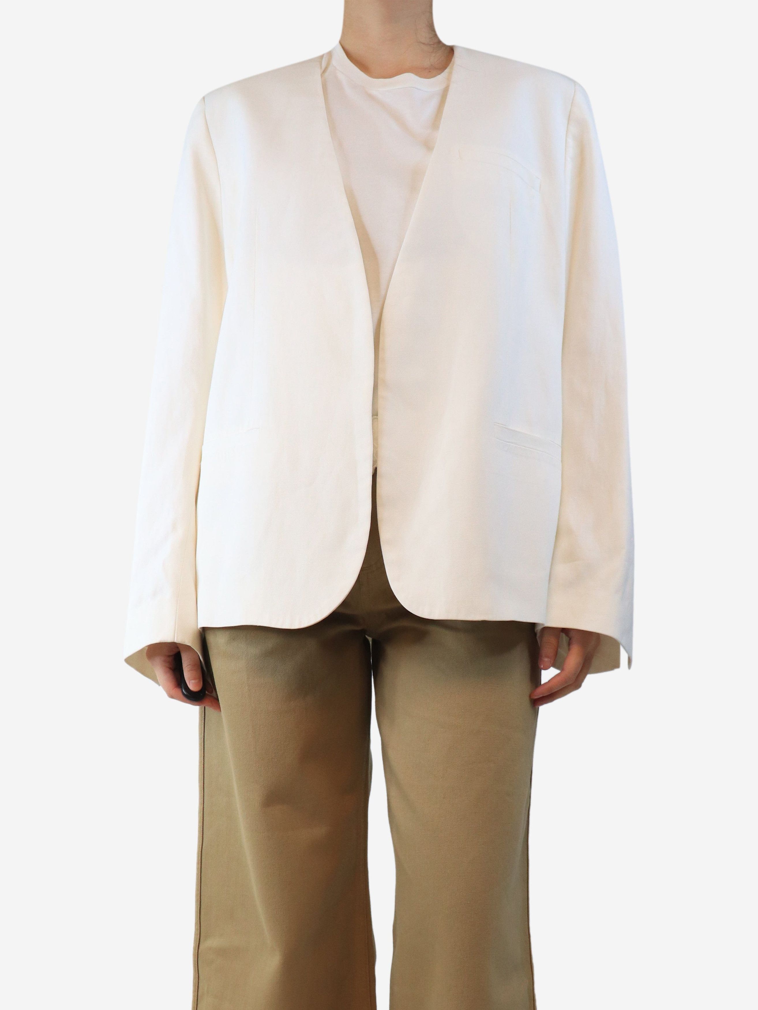 Other White collarless suit blazer - UK 12 Size 30" / US 8 / IT 44 - 3 Thumbnail