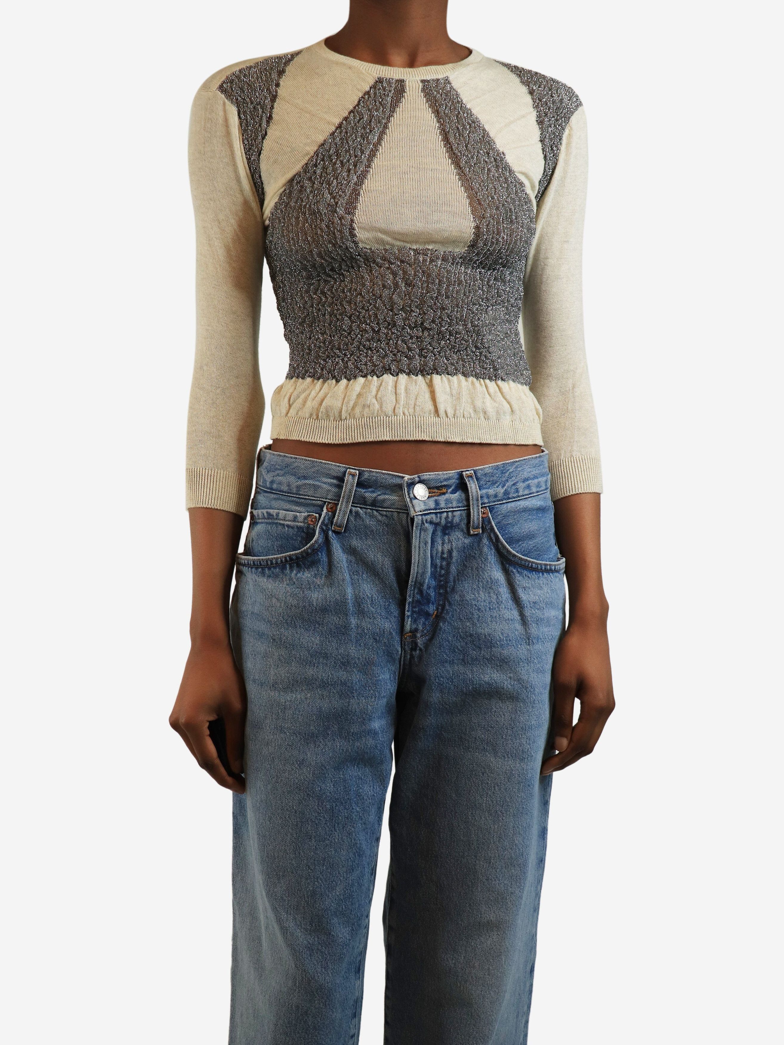 Other Neutral lurex knit top - UK 8 Size S / US 4 / IT 40 - 3 Thumbnail