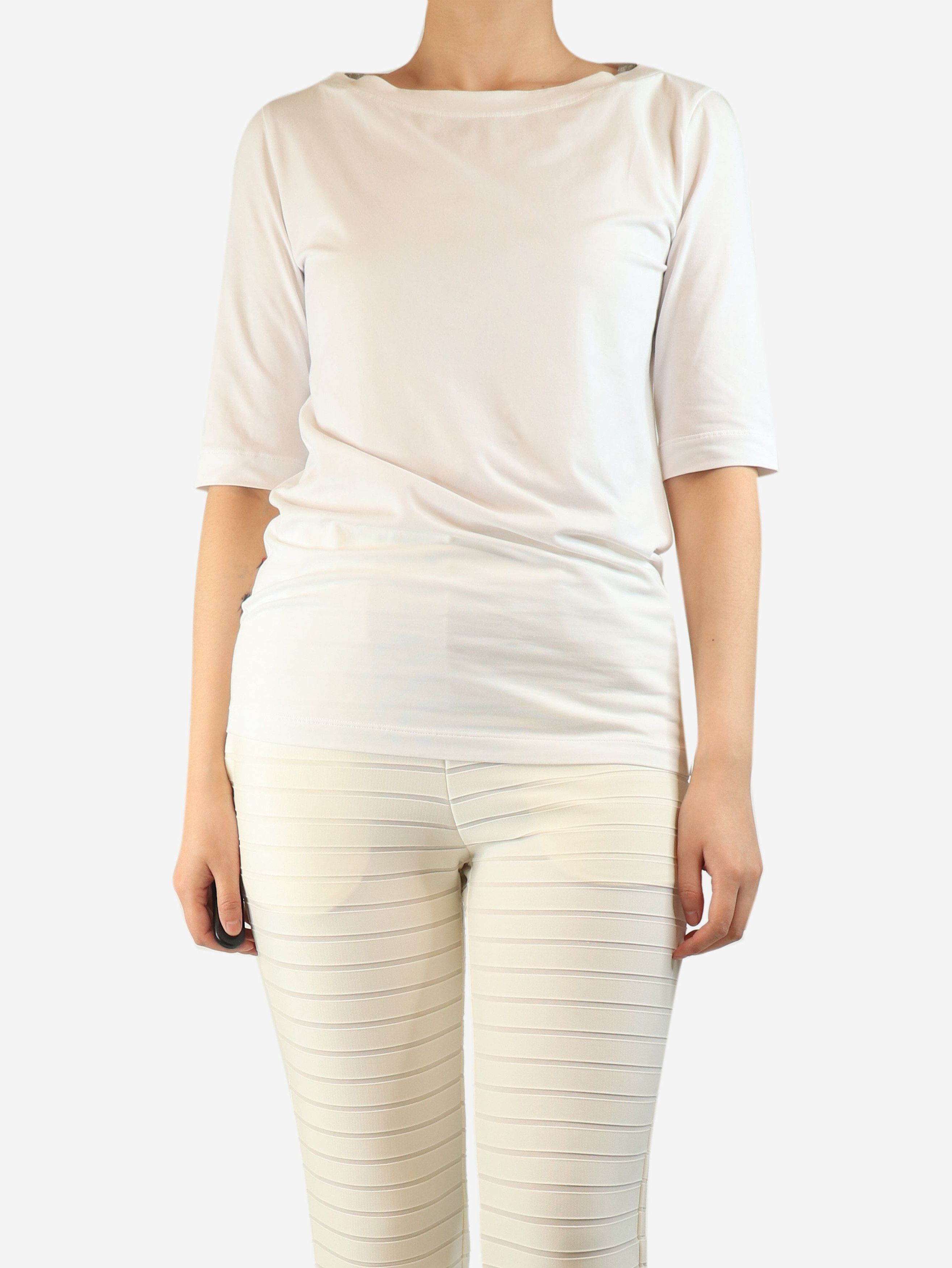 Brunello Cucinelli White short-sleeved t-shirt - XL Size XL / US 12-14 / IT 48-50 - 2 Thumbnail