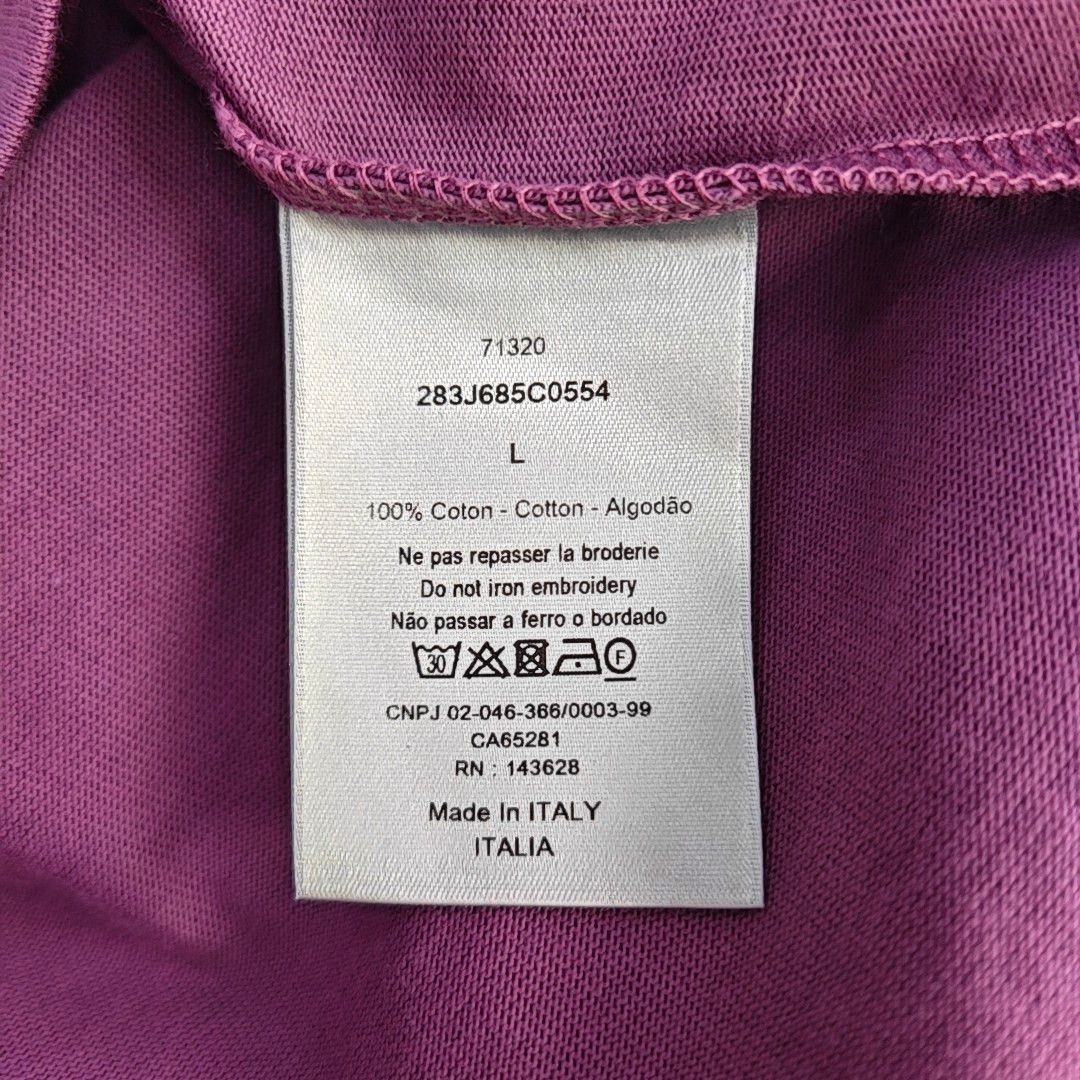 Dior Dior Homme Embroidered Purple T-Shirt Size L Size US L / EU 52-54 / 3 - 4 Thumbnail