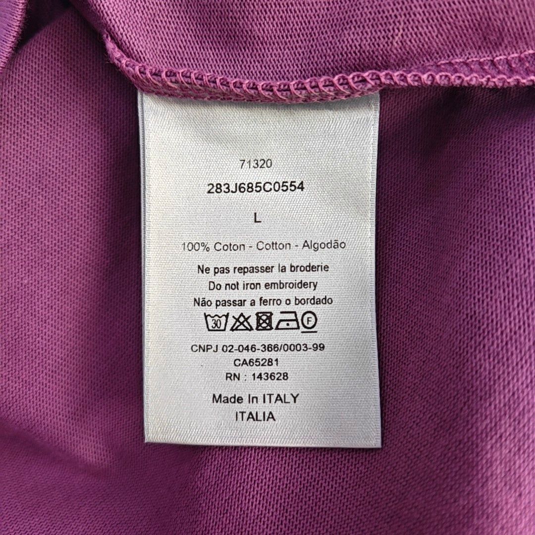 Dior Dior Homme Embroidered Purple T-Shirt Size L Size US L / EU 52-54 / 3 - 5 Thumbnail