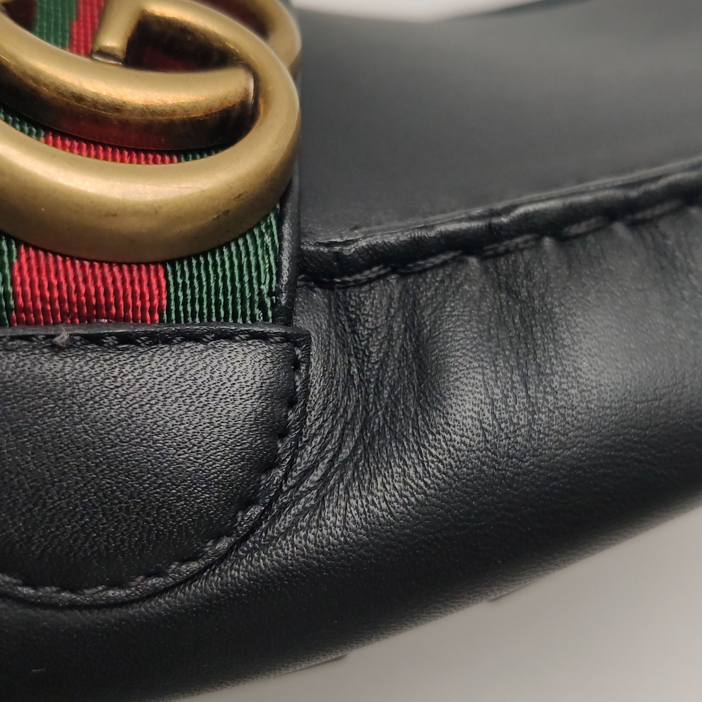 Gucci Gucci Web Stripe GG Leather Loafers EU 44 Size US 11 / EU 44 - 13 Thumbnail
