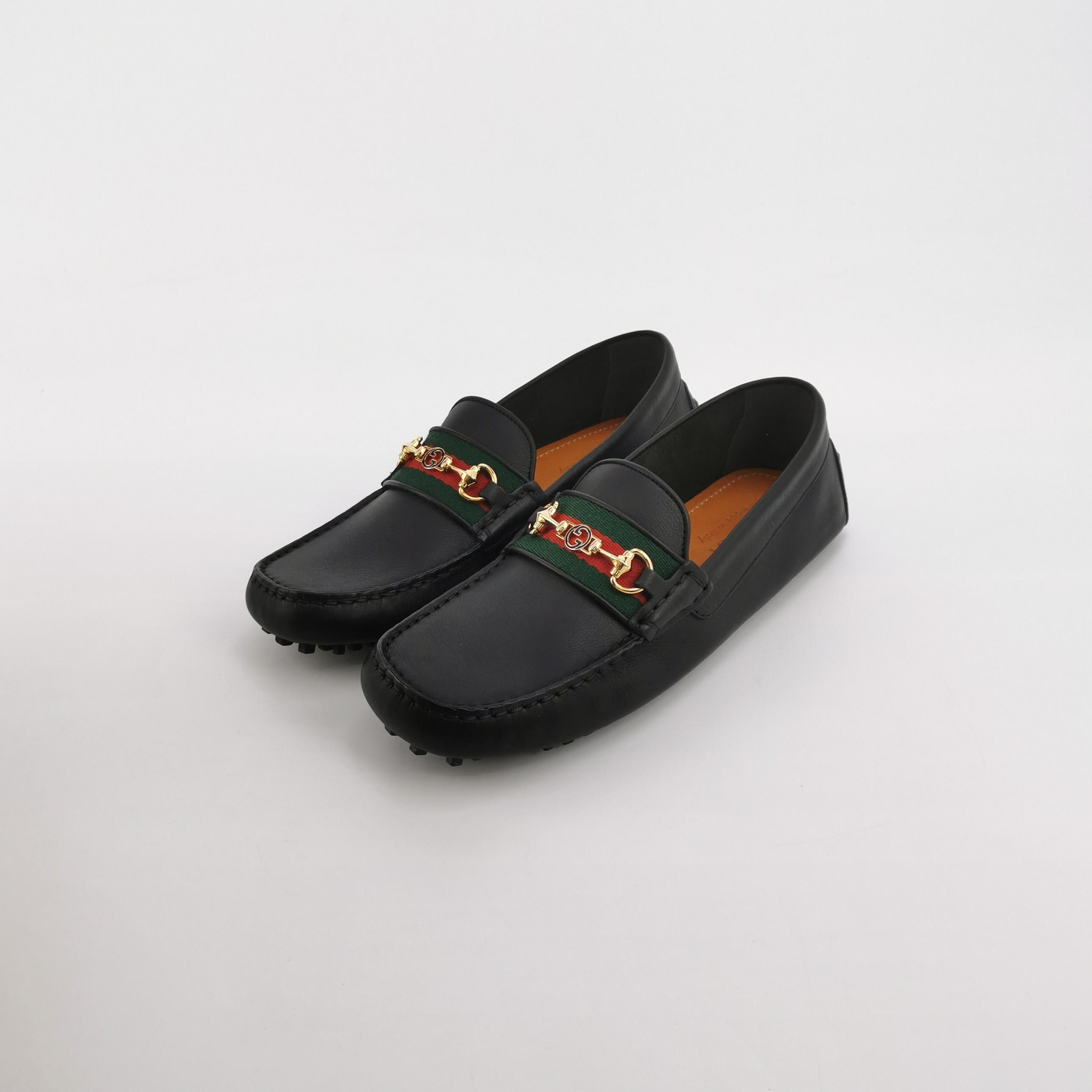 Gucci Gucci Horsebit Web Stripe Leather Loafers 38.5 Size US 5.5 / EU 38 - 3 Thumbnail