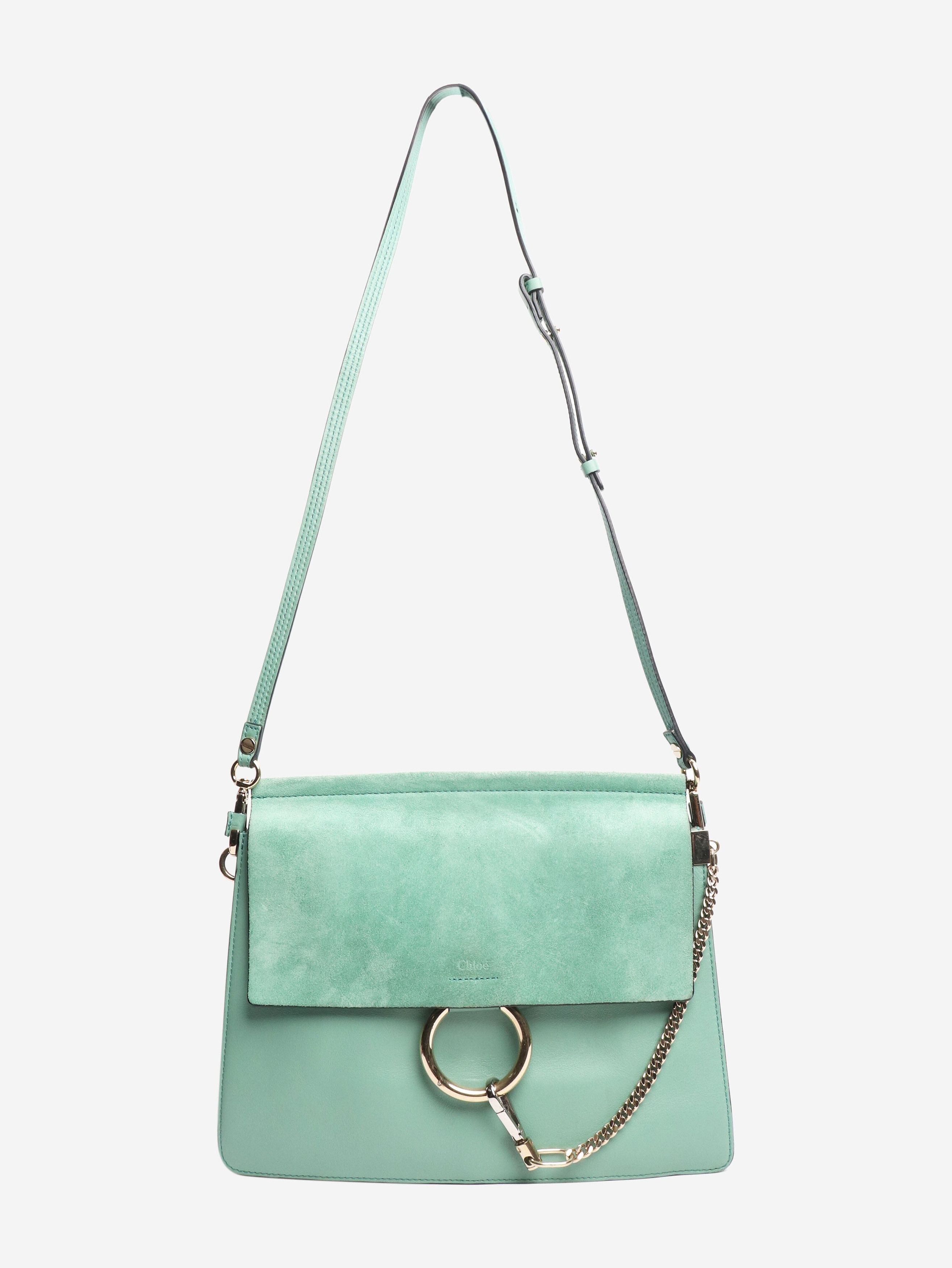 Chloe Turquoise Faye suede and leather bag Size ONE SIZE - 2 Thumbnail