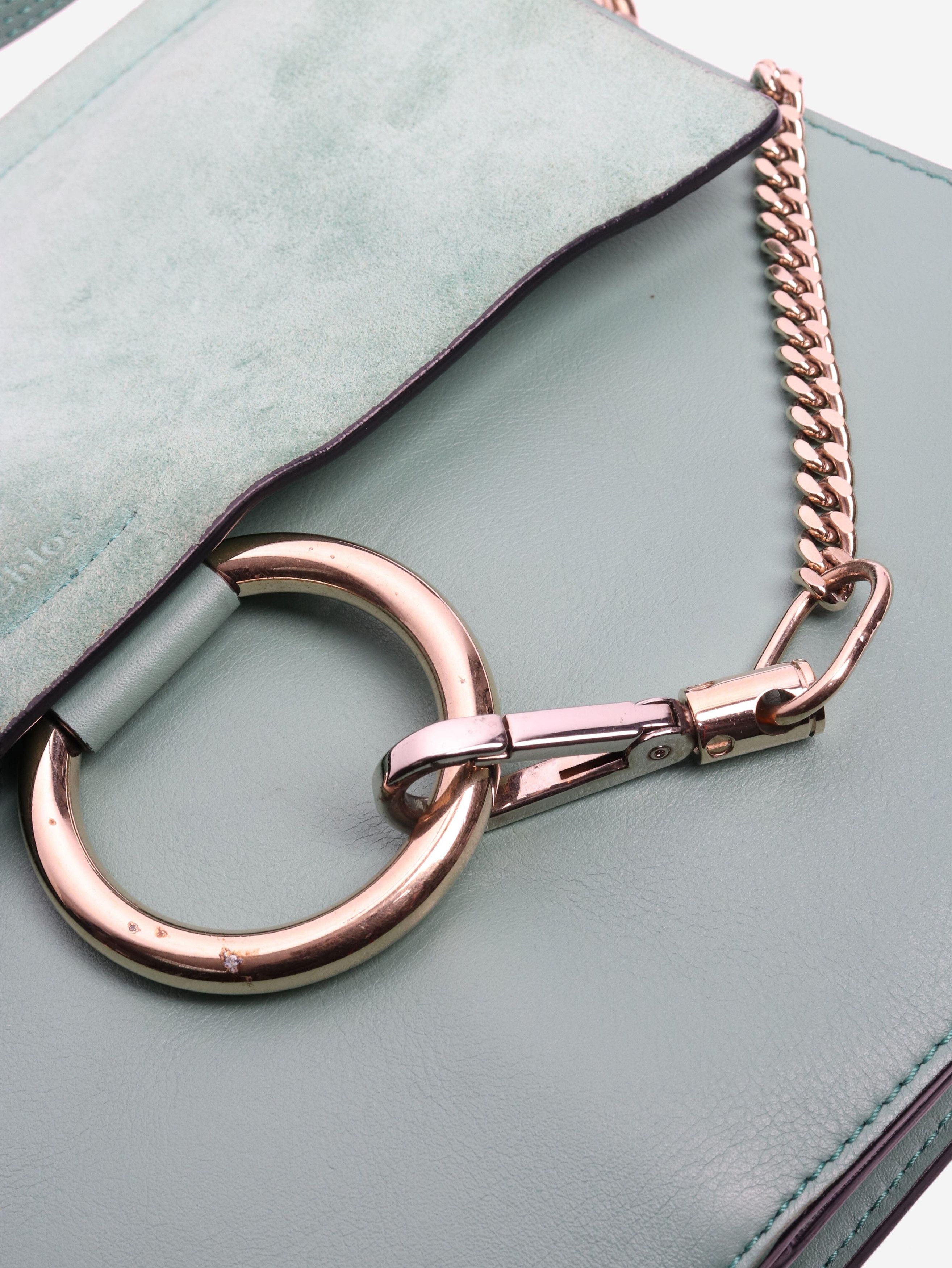 Chloe Turquoise Faye suede and leather bag Size ONE SIZE - 4 Thumbnail