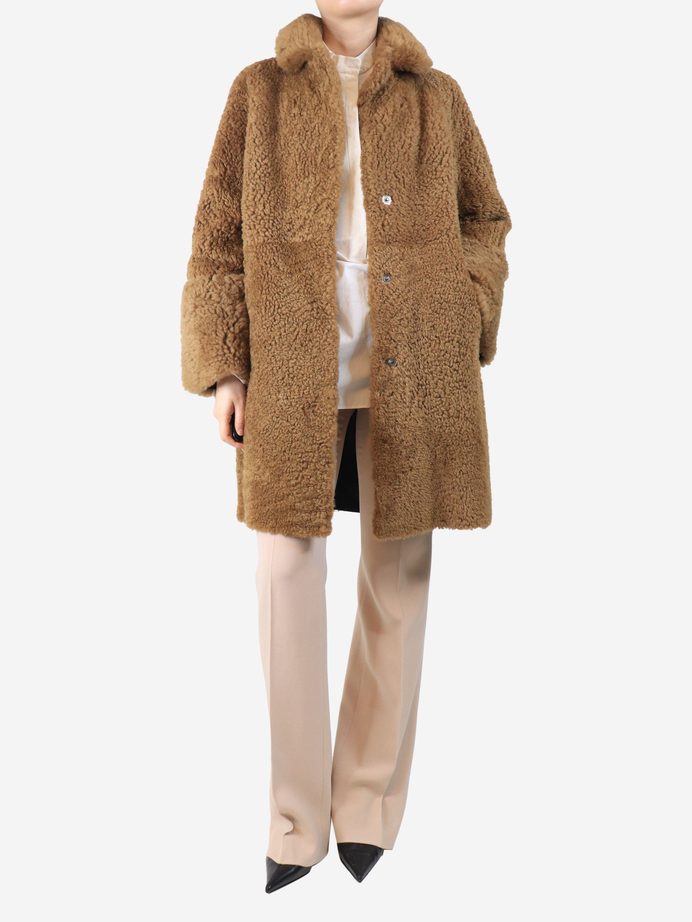 Other Brown and black reversible leather shearling coat - UK 14 Size L / US 10 / IT 46 - 4 Thumbnail