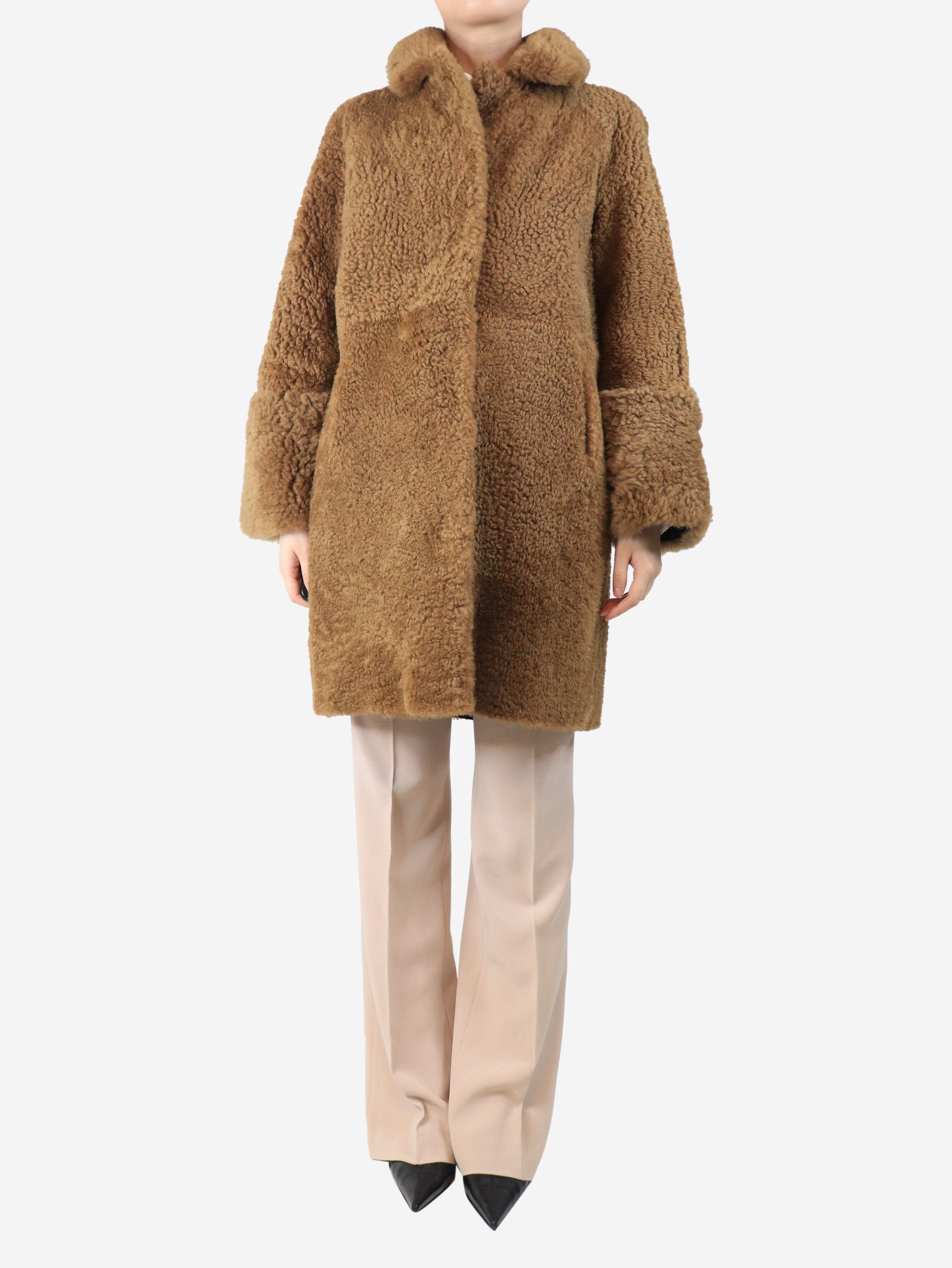 Other Brown and black reversible leather shearling coat - UK 14 Size L / US 10 / IT 46 - 2 Thumbnail