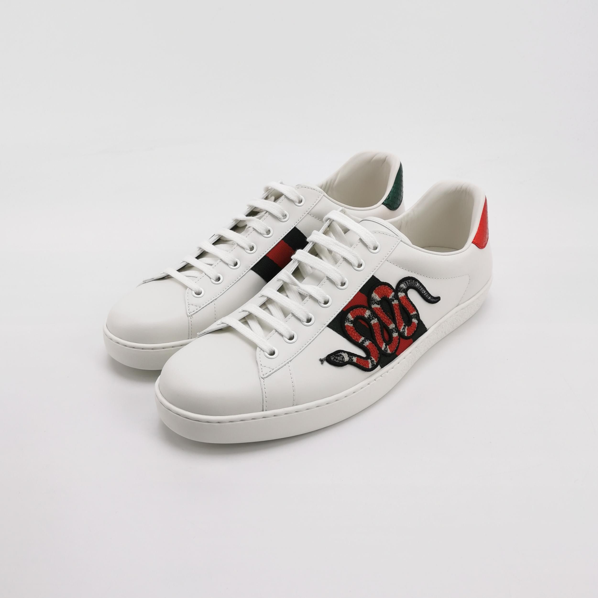 Gucci Gucci Snake Embroidery Ace Sneakers 45 Size US 12 / EU 45 - 2 Thumbnail