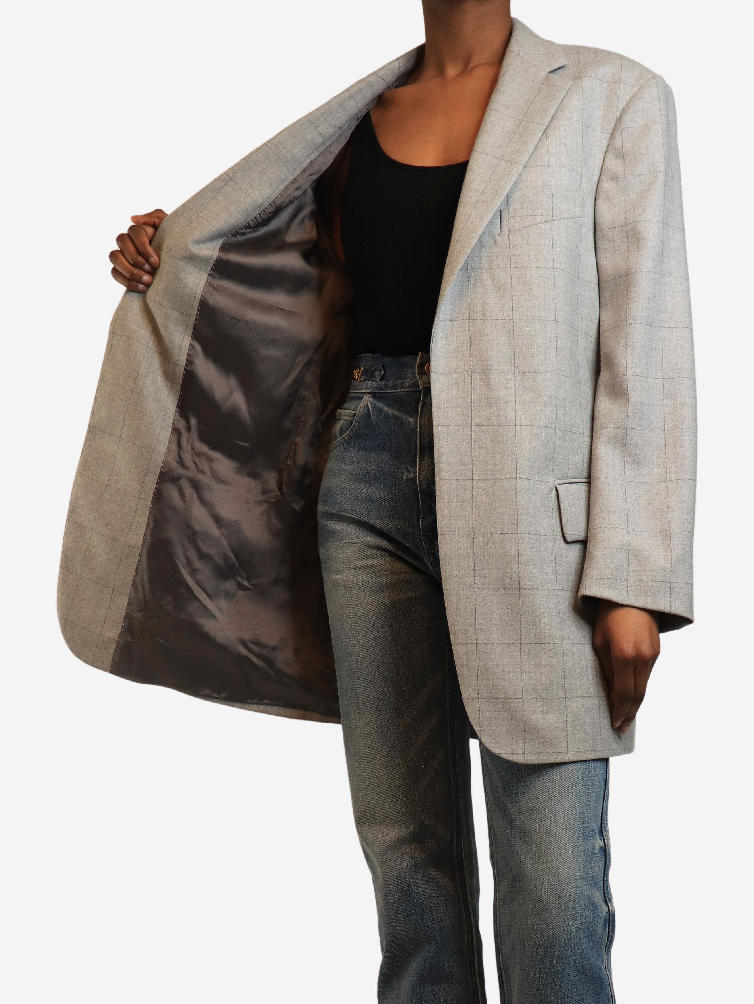 Dries Van Noten Grey wool check blazer - S Size S / US 4 / IT 40 - 4 Thumbnail