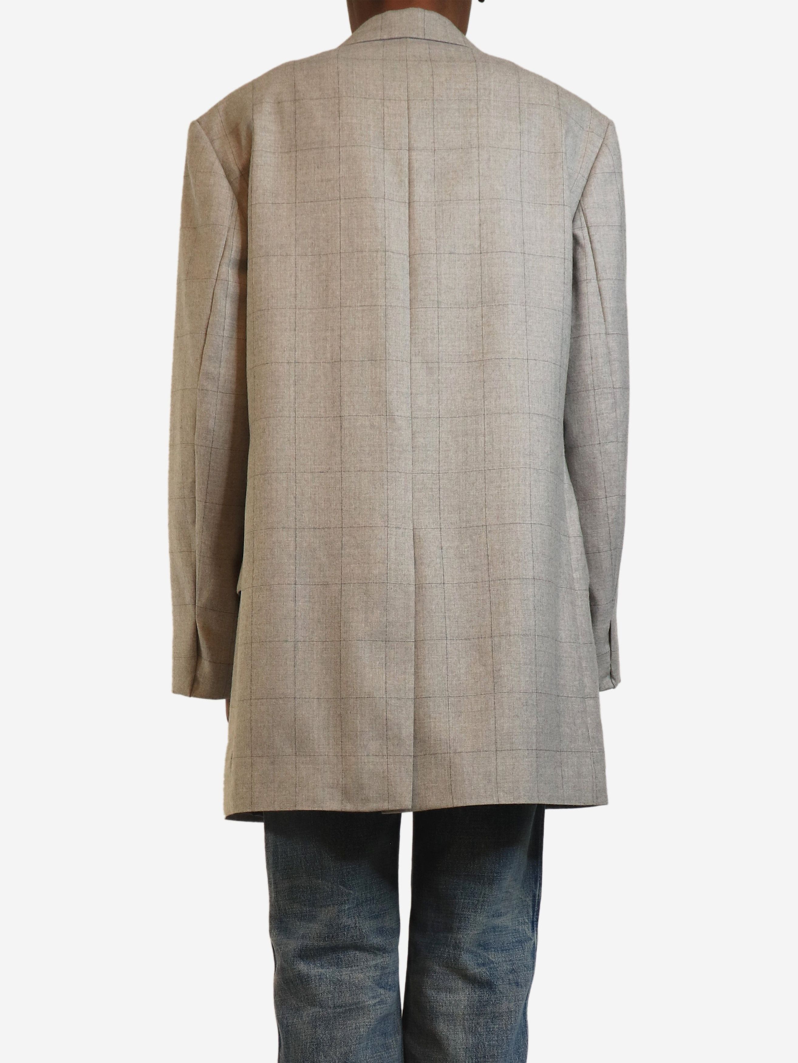 Dries Van Noten Grey wool check blazer - S Size S / US 4 / IT 40 - 2 Thumbnail