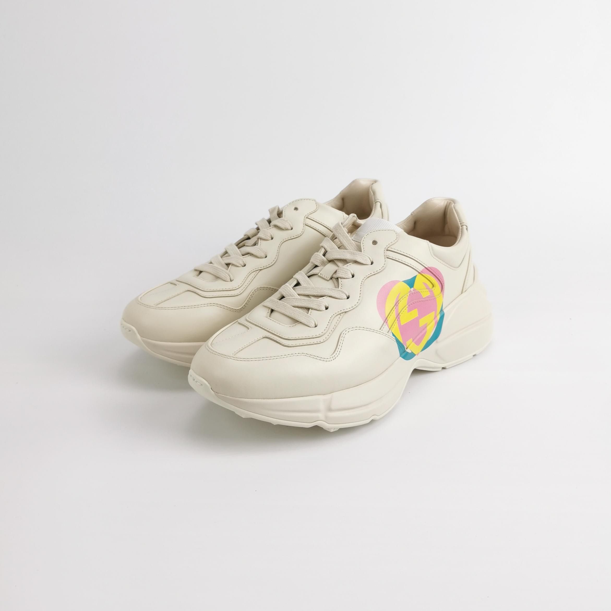 Gucci Gucci Heart Logo Interlocking G Rhyton Sneakers 41 Size US 8 / EU 41 - 2 Thumbnail